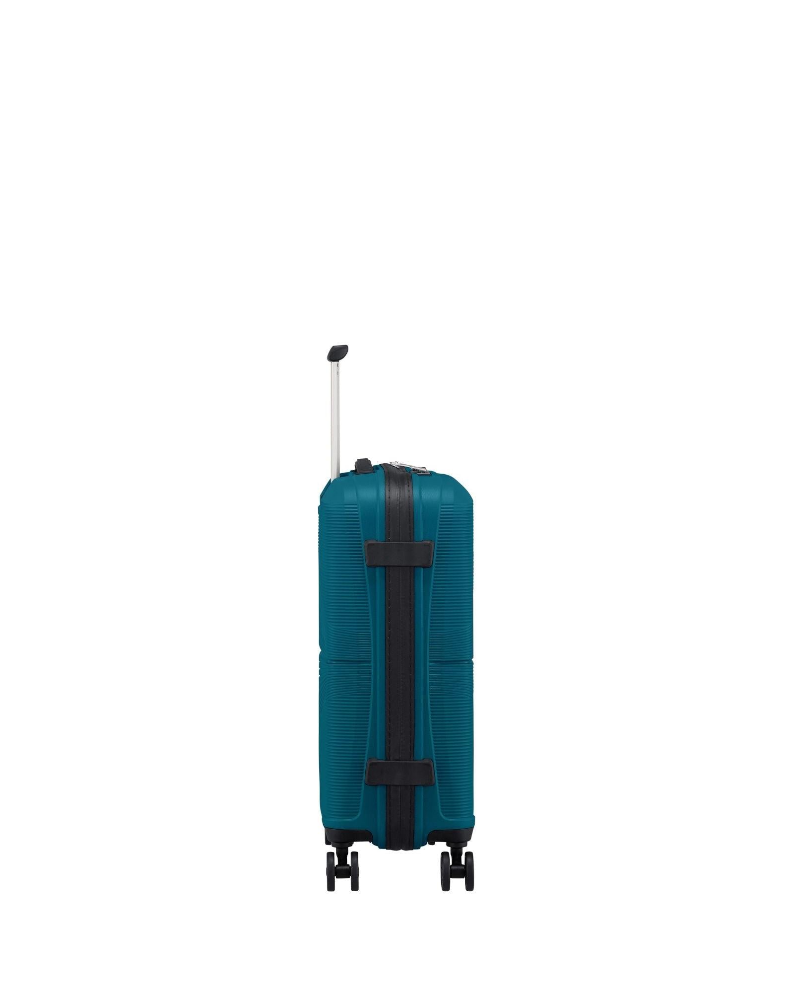 American Tourister Airconic Lightweight Hardside Carry-On Spinner Suitcase - 55cm - Deep Ocean Left Image 7
