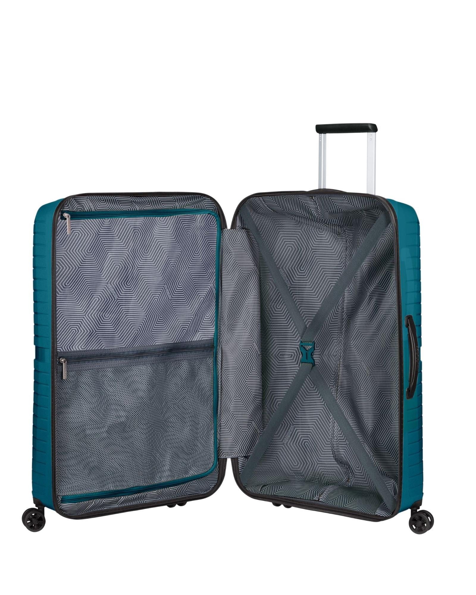 American Tourister Airconic Lightweight Hardside Large Spinner Suitcase - 77cm - Deep Ocean Interior Image 5