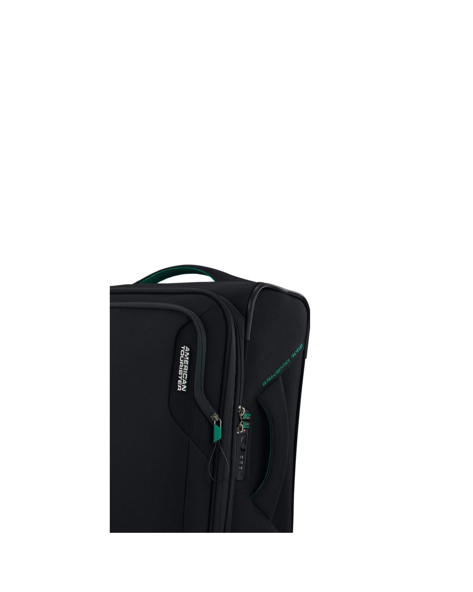 American Tourister Applite 5 Expandable Softside Carry-On Spinner Suitcase - 55cm - Black Front Image 5