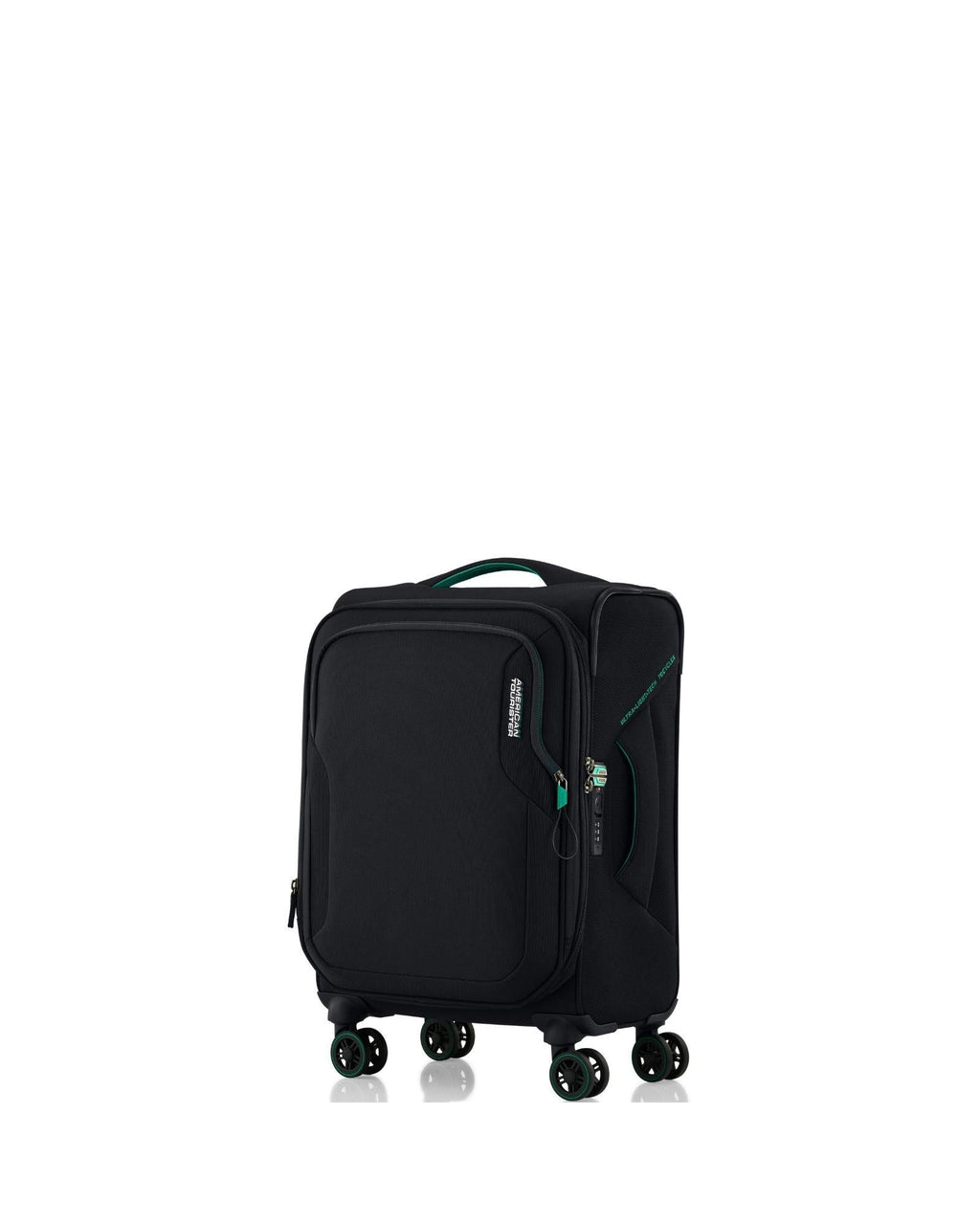 American Tourister Applite 5 Expandable Softside Carry-On Spinner Suitcase - 55cm - Black Front Right Image 6