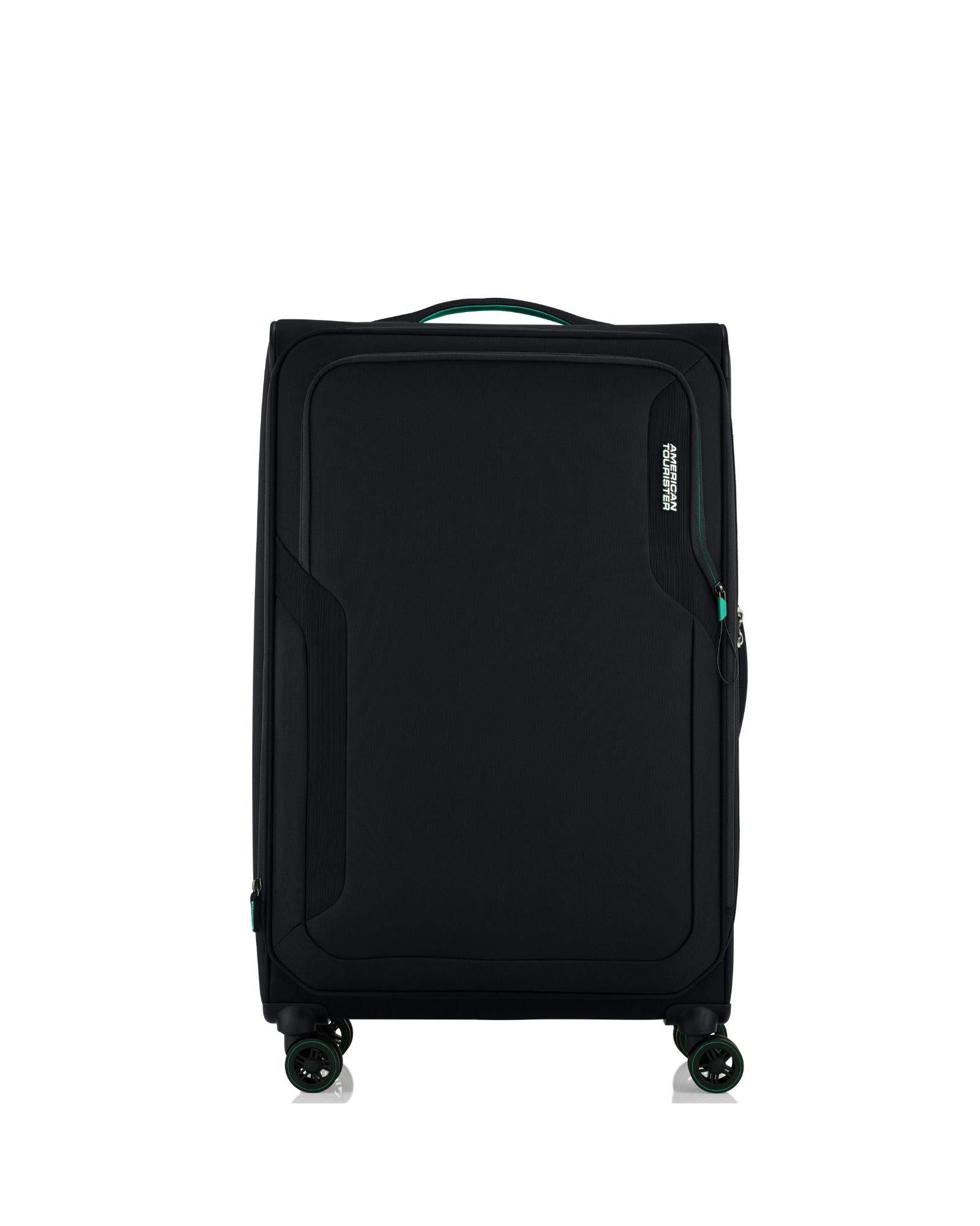 American Tourister Applite 5 Expandable Softside Large Spinner Suitcase - 82cm - Black Front Image 3