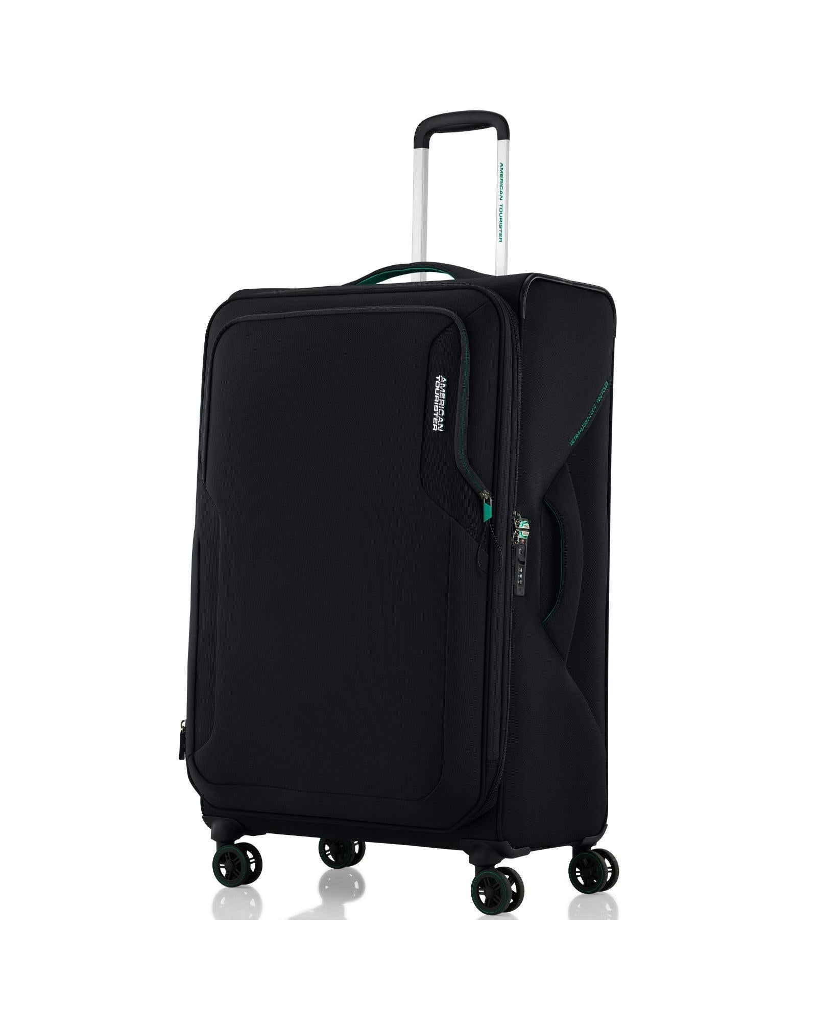 American Tourister Applite 5 Expandable Softside Large Spinner Suitcase - 82cm - Black Front Right Image 1