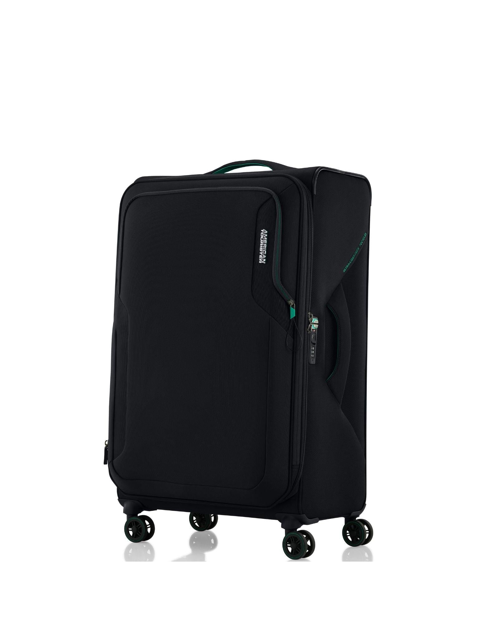 American Tourister Applite 5 Expandable Softside Large Spinner Suitcase - 82cm - Black Front Right Image 4