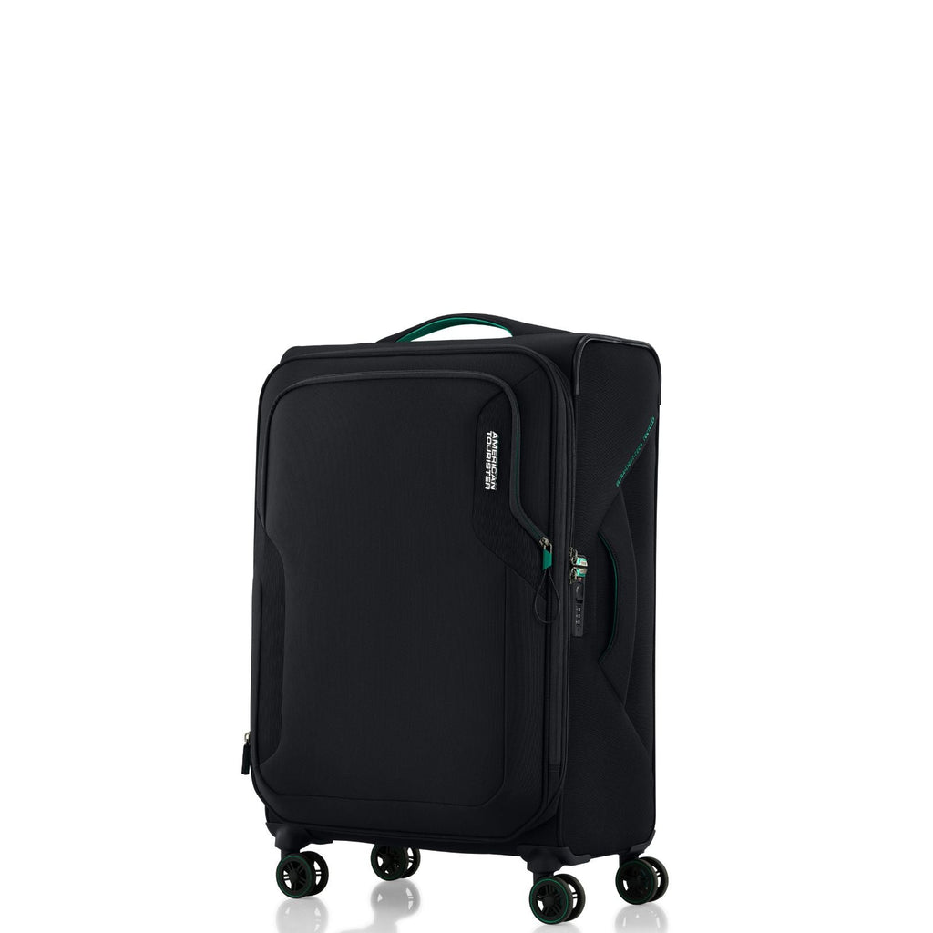 American Tourister Applite 5 Expandable Softside 3-Piece Spinner Luggage Set - Black
