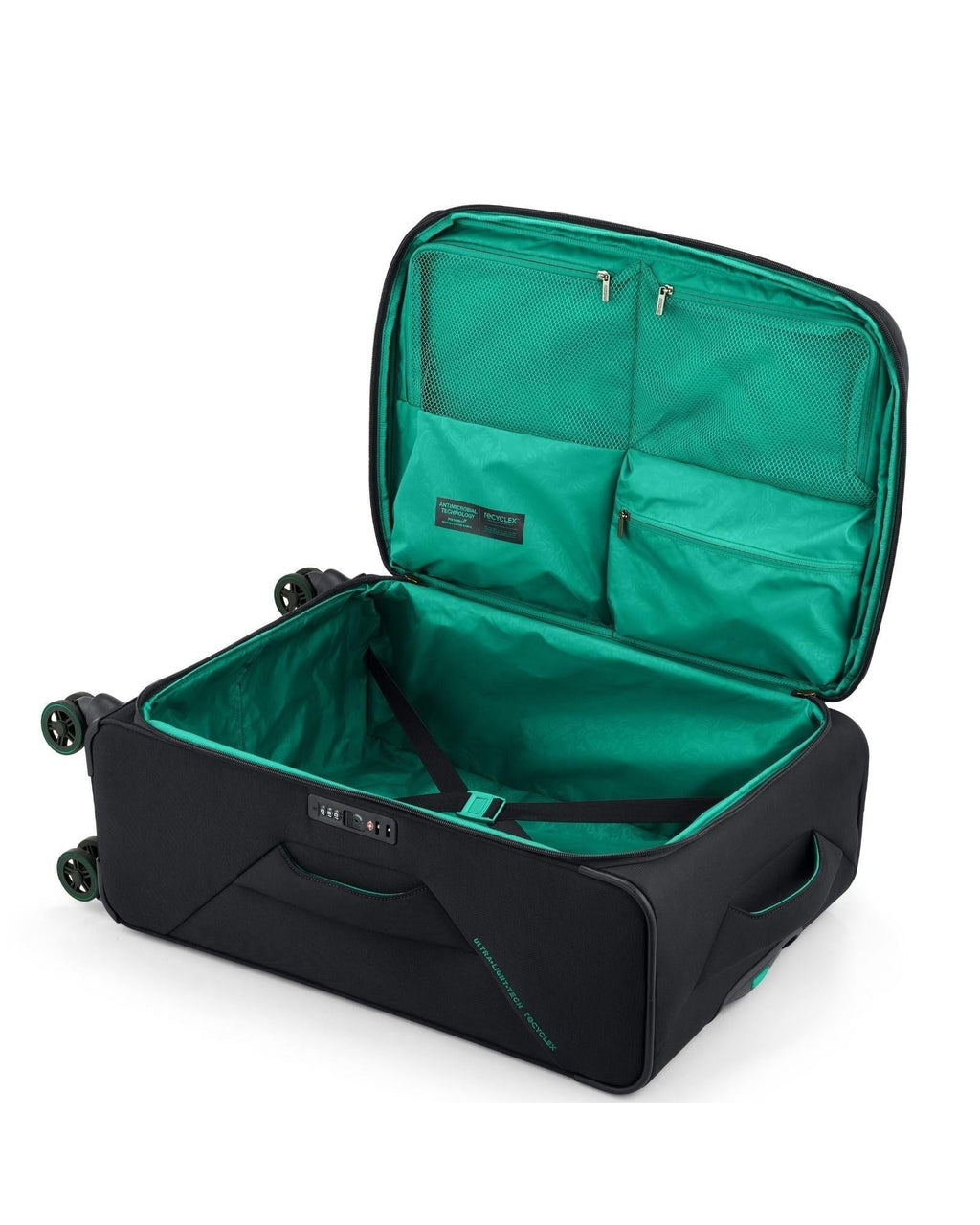 American Tourister Applite 5 Expandable Softside Medium Spinner Suitcase - 72cm - Black Interior Image 7