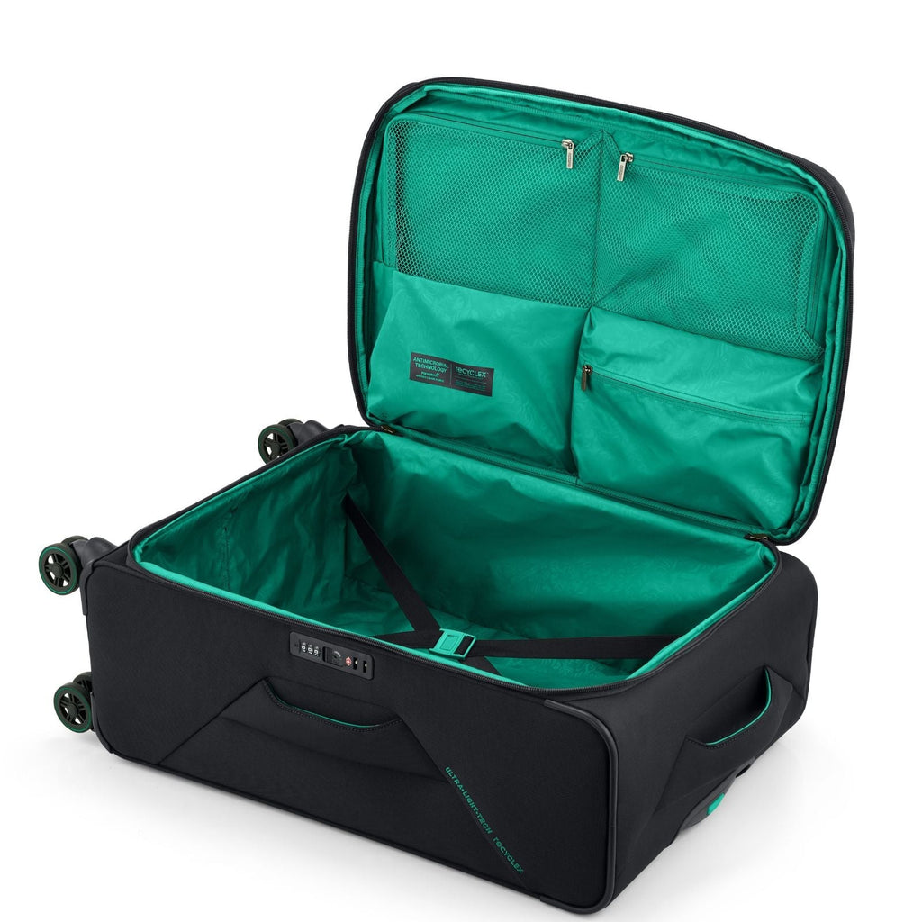 American Tourister Applite 5 Expandable Softside 3-Piece Spinner Luggage Set - Black