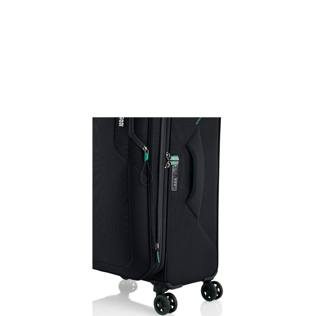 American Tourister Applite 5 Expandable Softside 3-Piece Spinner Luggage Set - Black