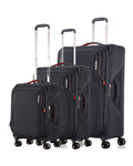 American Tourister Applite 5 Expandable Softside 3-Piece Spinner Luggage Set - Grey Front Right Image 1