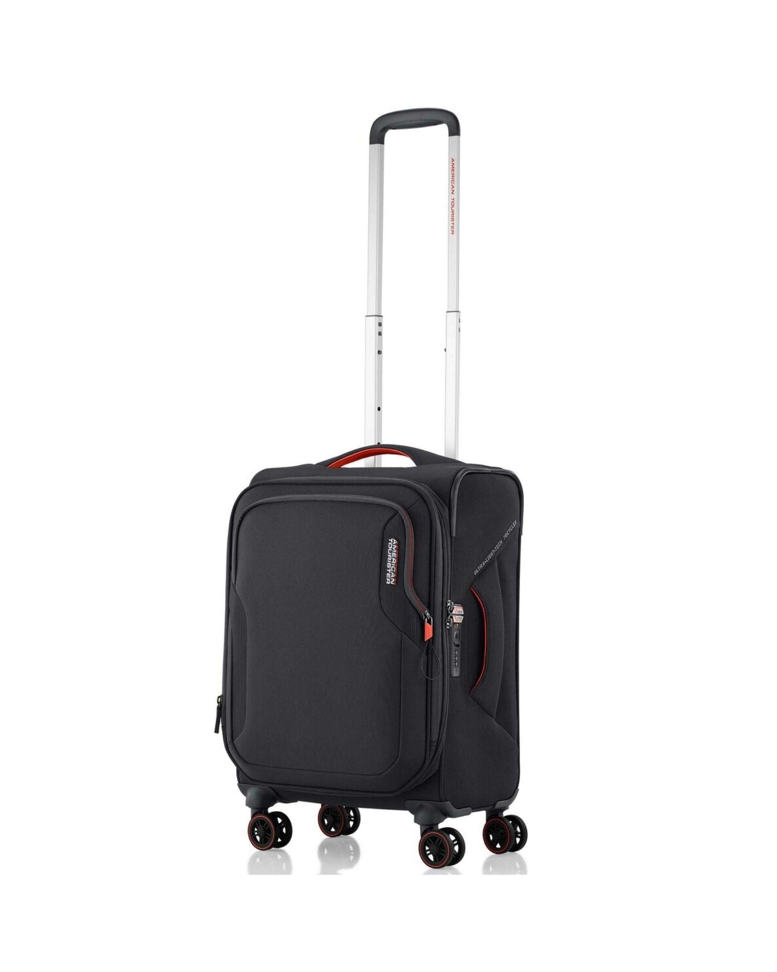 American Tourister Applite 5 Expandable Softside Carry-On Spinner Suitcase - 55cm - Grey Front Right Image 1