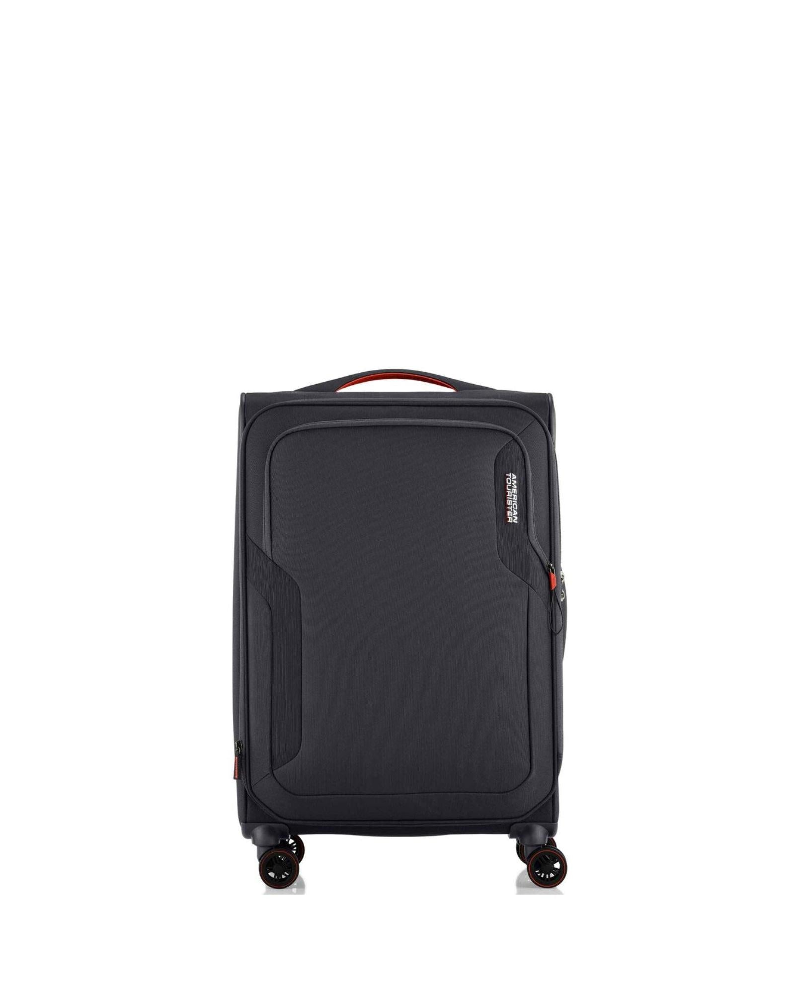 American Tourister Applite 5 Expandable Softside 3-Piece Spinner Luggage Set - Grey Front Image 2