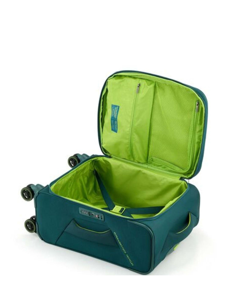 American Tourister Applite 5 Expandable Softside Carry-On Spinner Suitcase - 55cm - Varsity Green Interior Image 5