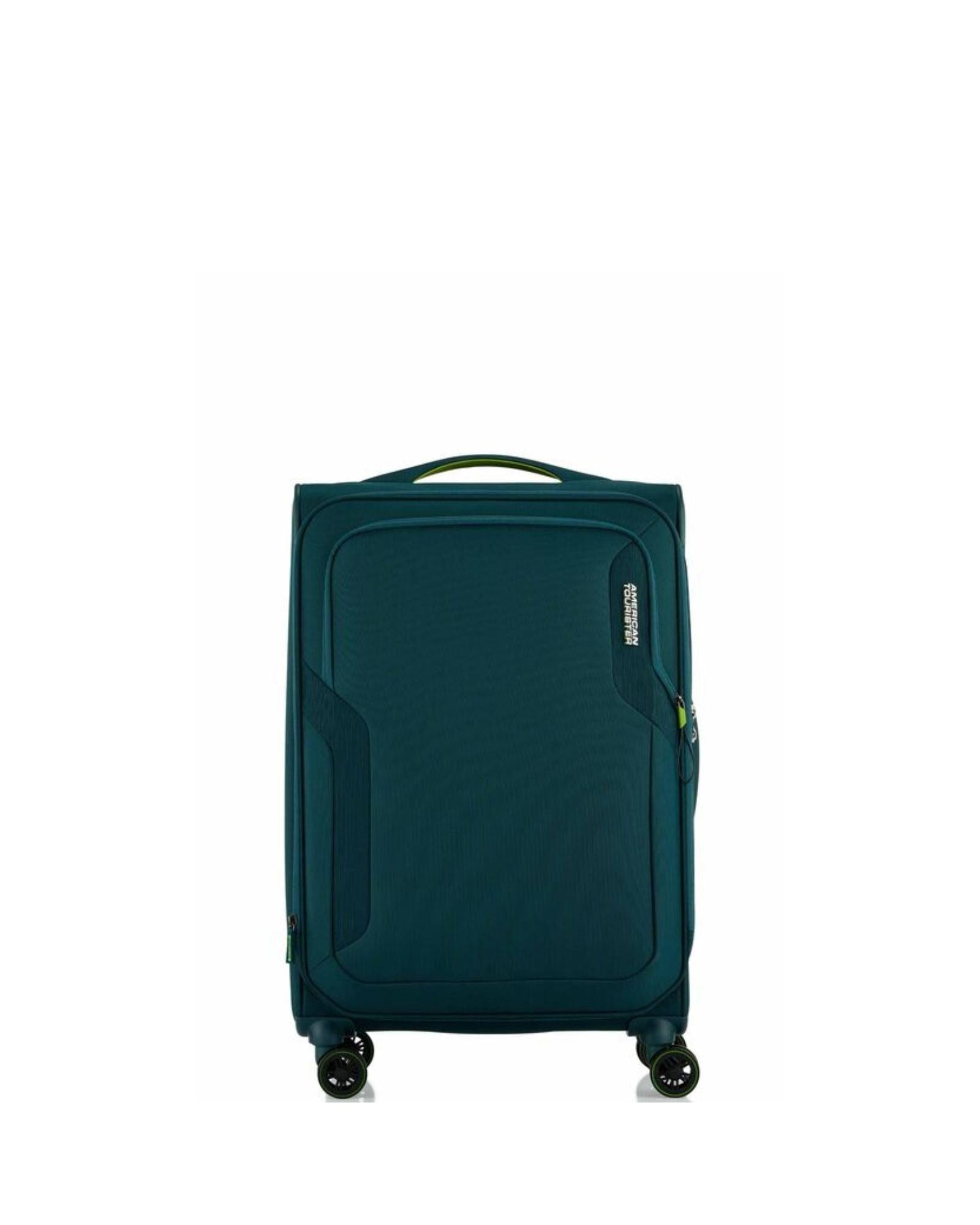 American Tourister Applite 5 Expandable Softside Medium Spinner Suitcase - 72cm - Varsity Green Front Image 3