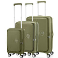 American Tourister Curio Book Opening Hardside 3-Piece Spinner Luggage Set - Khaki