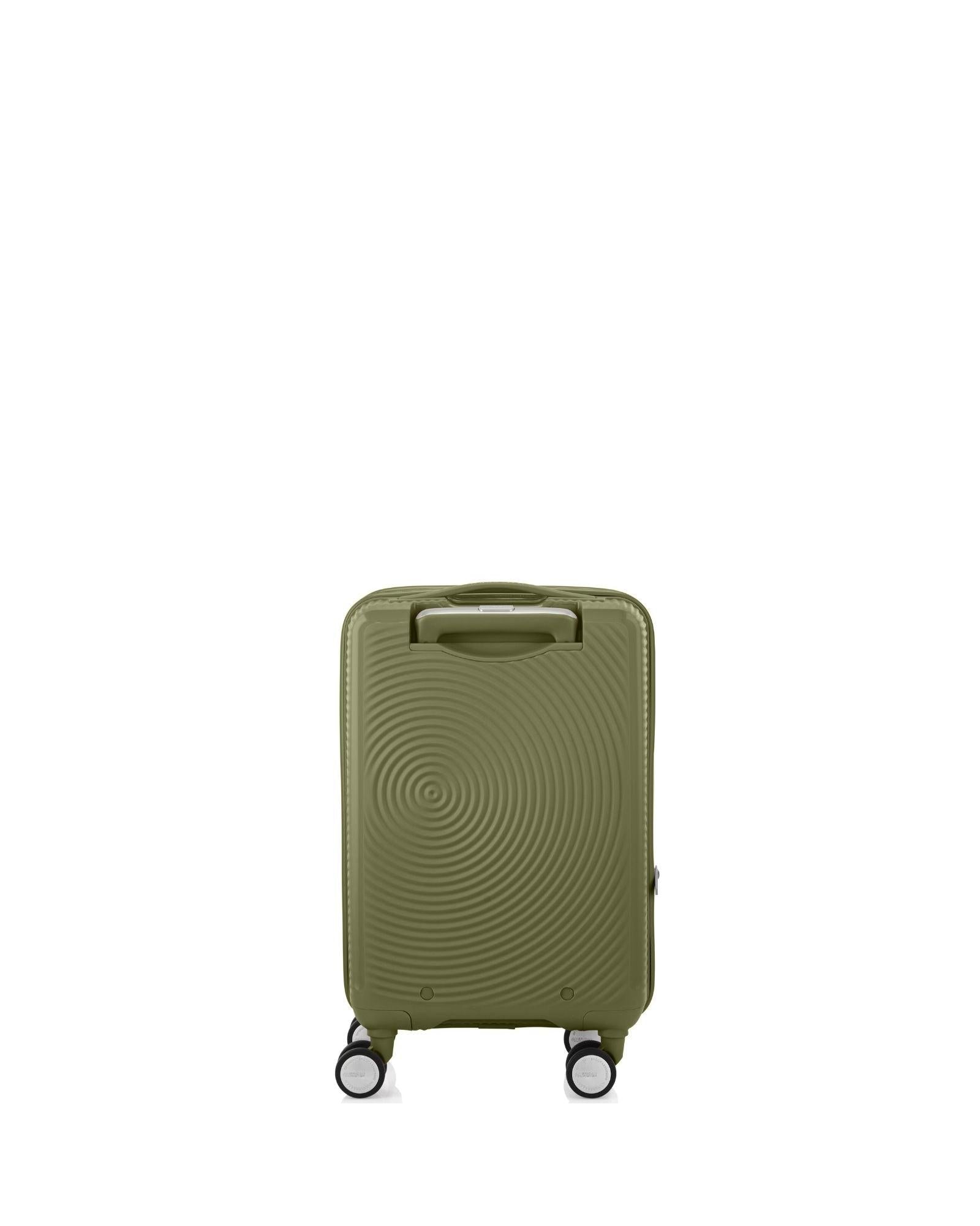 American Tourister Curio Book Opening Hardside Carry-On Spinner Suitcase - 55cm - Khaki Back Image 3