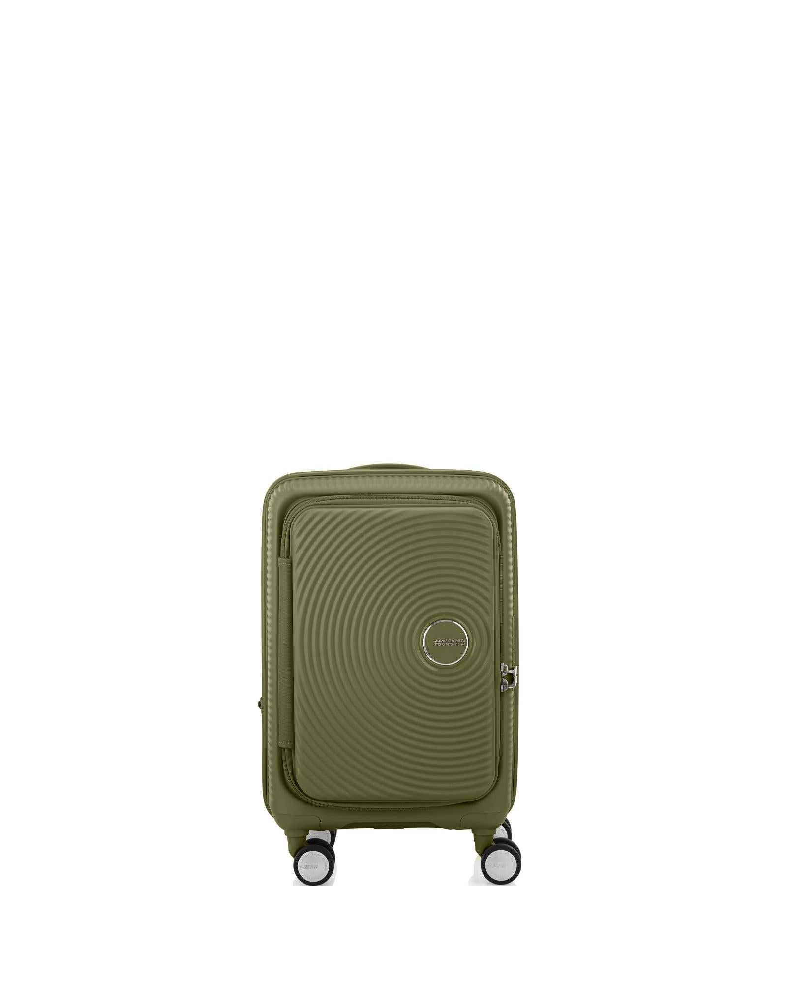 American Tourister Curio Book Opening Hardside Carry-On Spinner Suitcase - 55cm - Khaki Front Image 2
