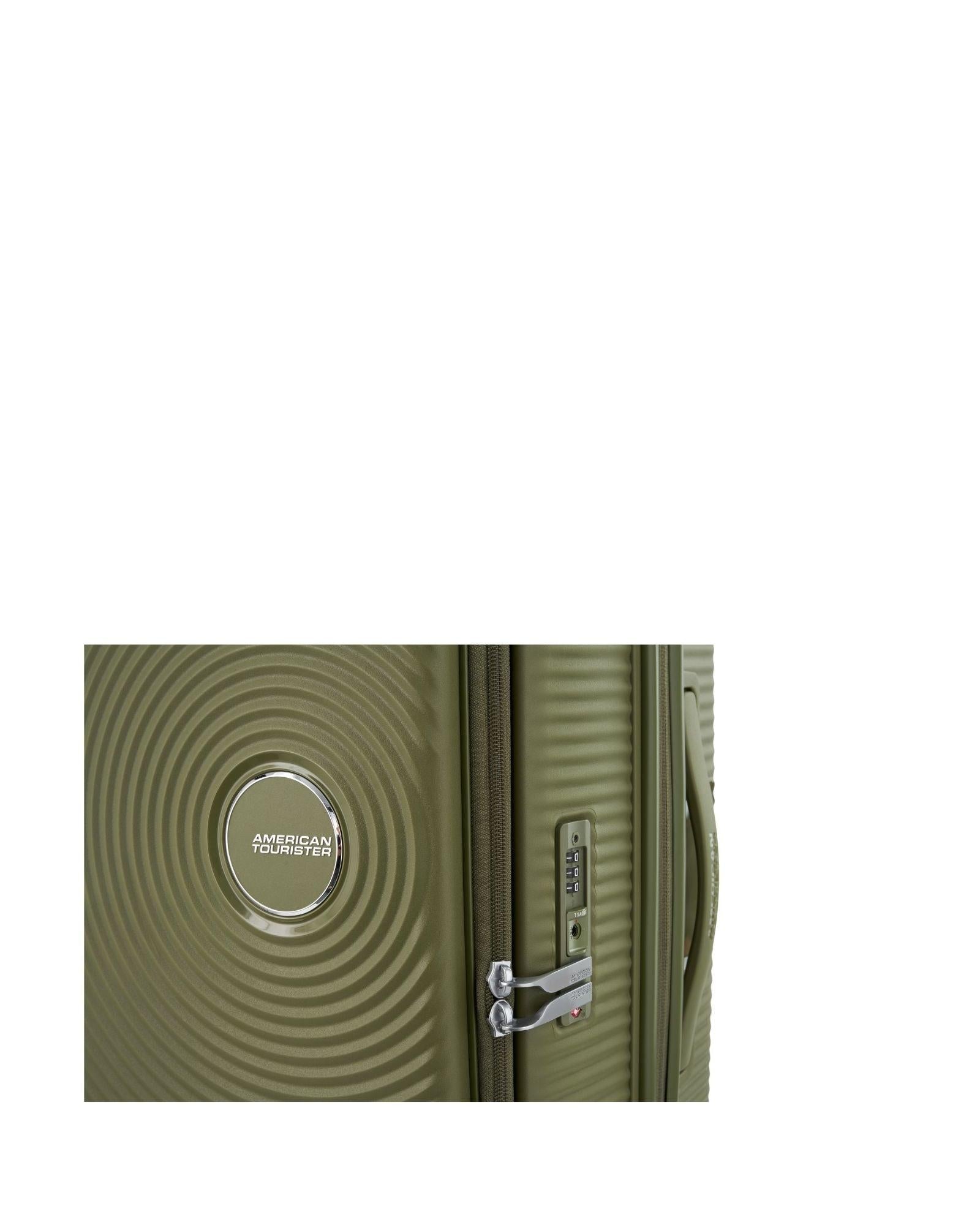 American Tourister Curio Book Opening Hardside Carry-On Spinner Suitcase - 55cm - Khaki