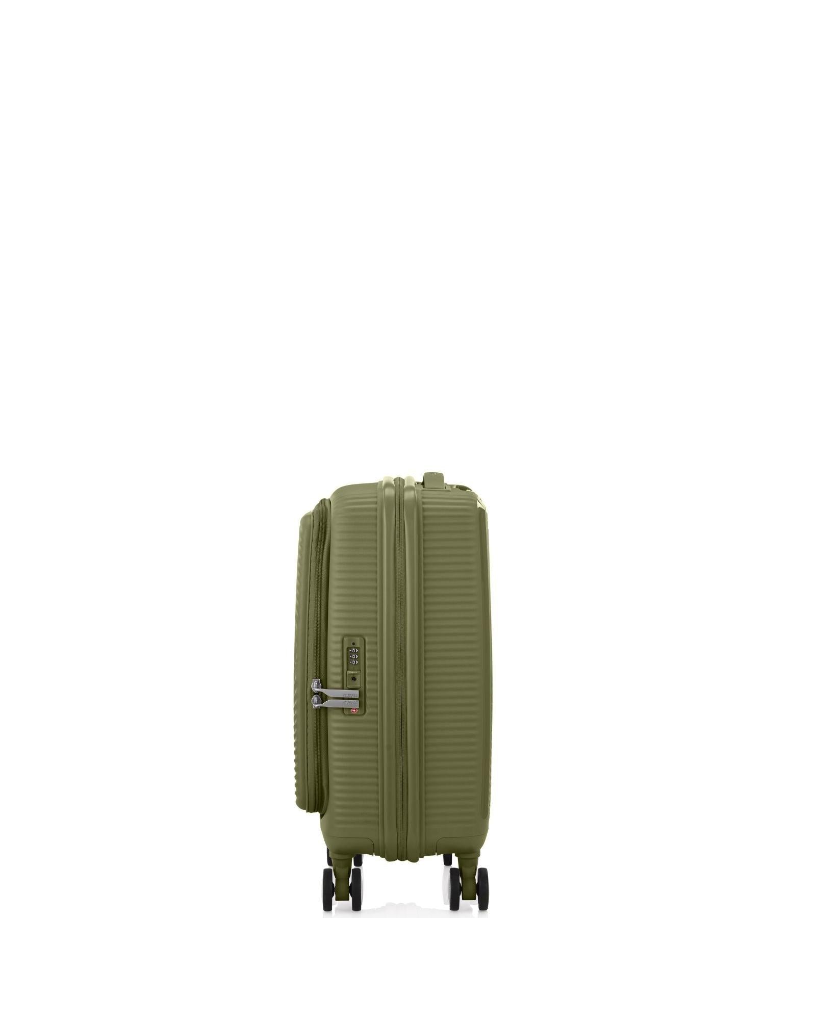 American Tourister Curio Book Opening Hardside Carry-On Spinner Suitcase - 55cm - Khaki