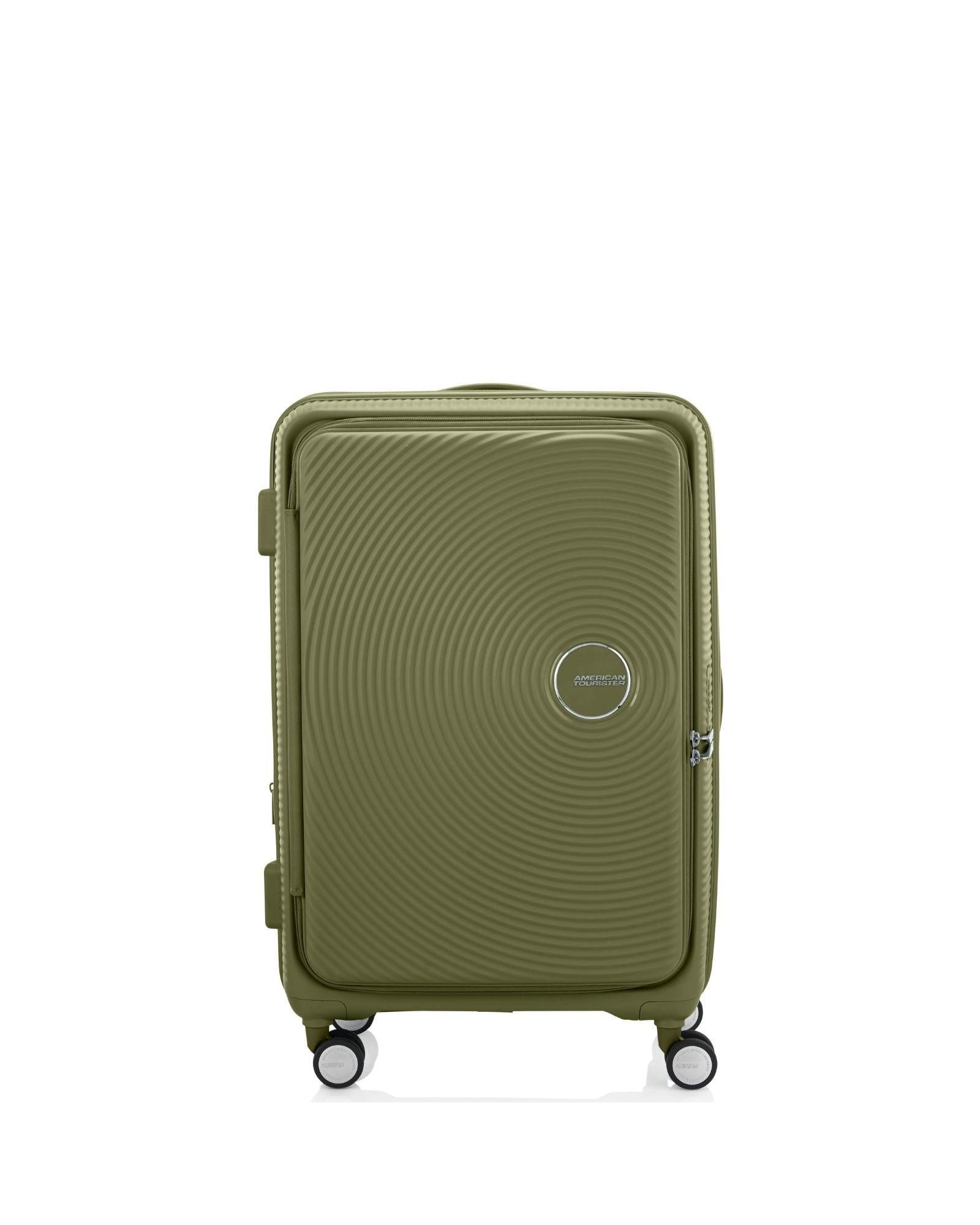 American Tourister Curio Book Opening Hardside Large Spinner Suitcase - 75cm - Khaki Front Image 2