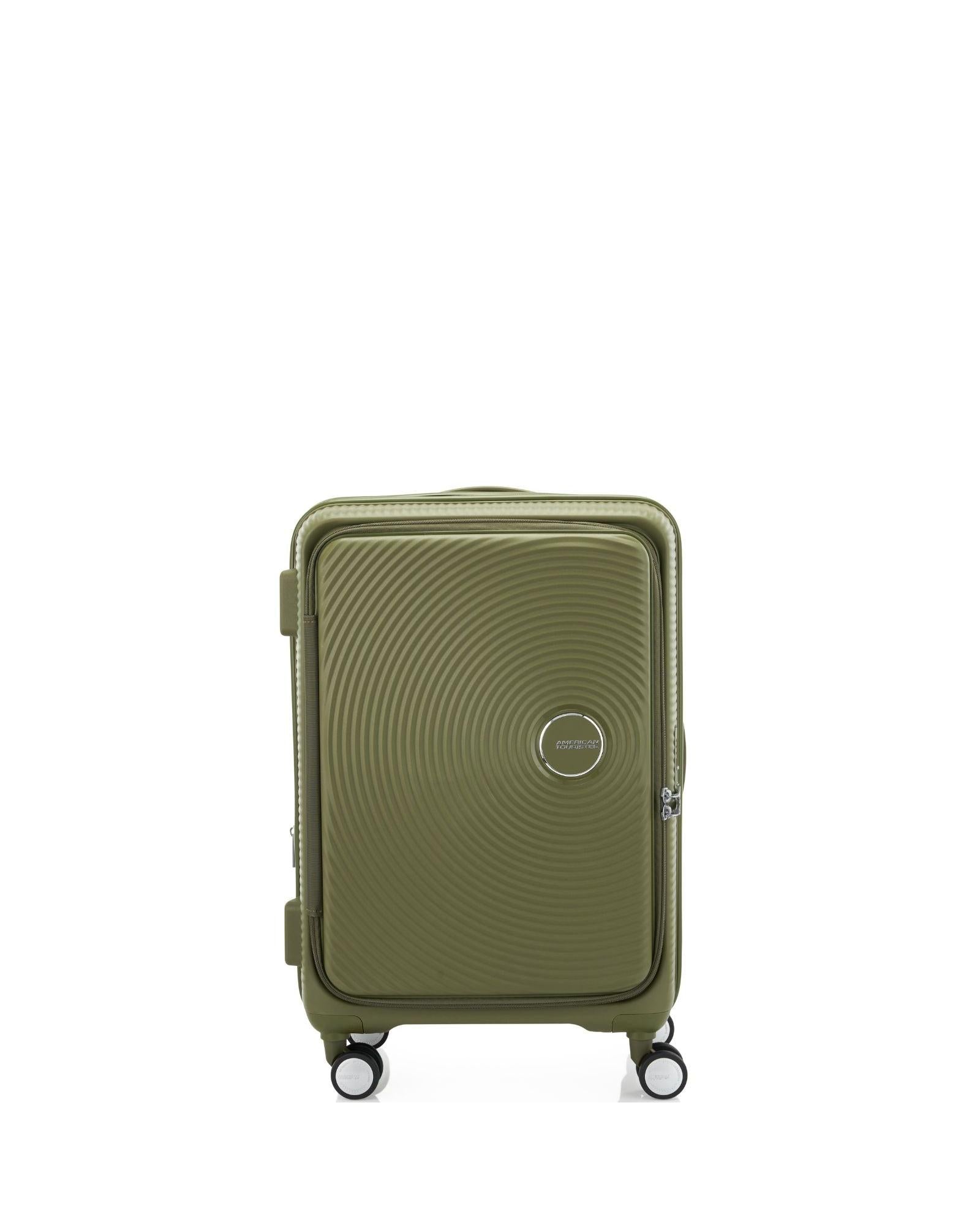 American Tourister Curio Book Opening Hardside 3-Piece Spinner Luggage Set - Khaki Front Image 2