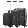 American Tourister Curio Book Opening Hardside 3-Piece Spinner Luggage Set - Black