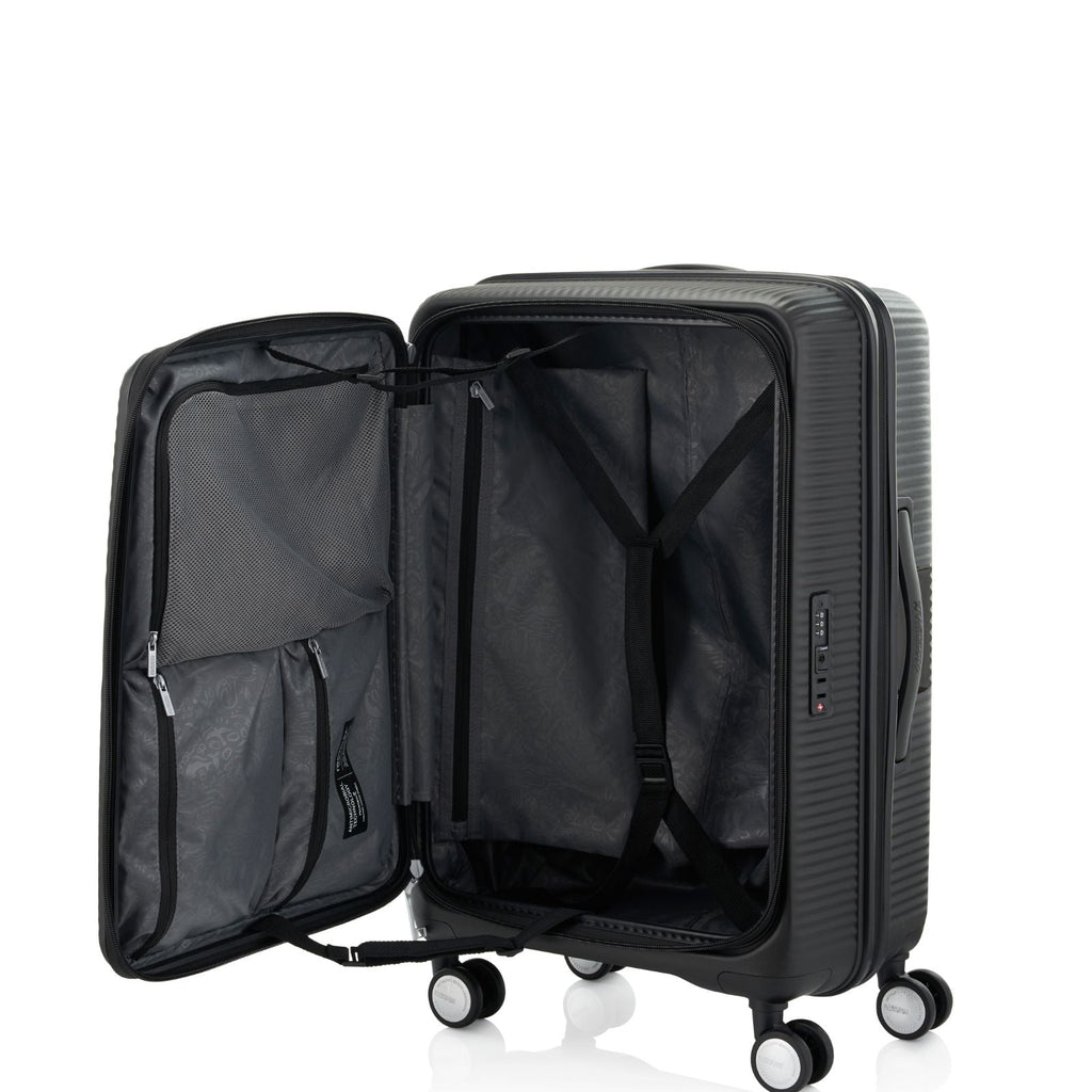 American Tourister Curio Book Opening Hardside 3-Piece Spinner Luggage Set - Black