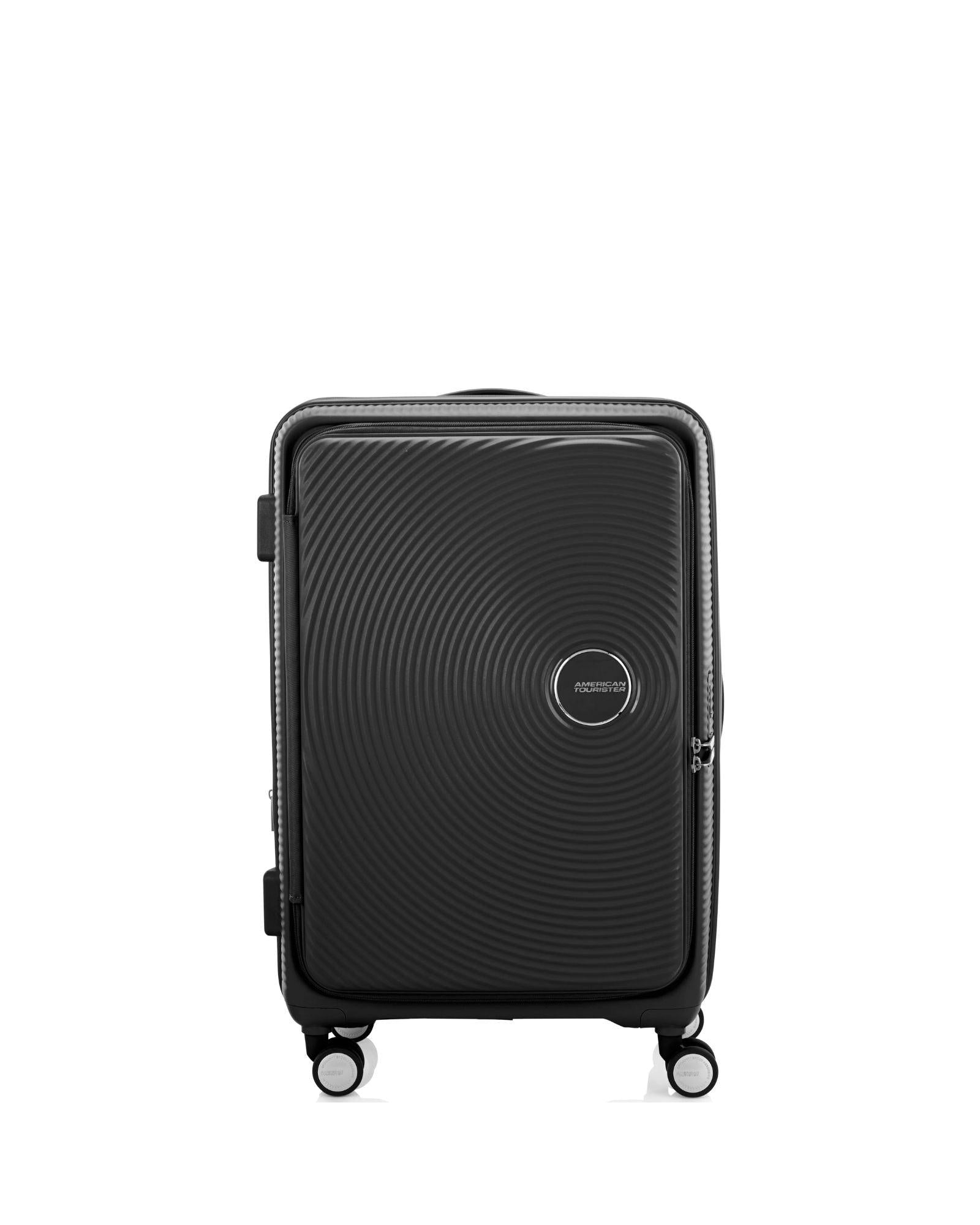 American Tourister Curio Book Opening Hardside Large Spinner Suitcase - 75cm - Black Front Image 3