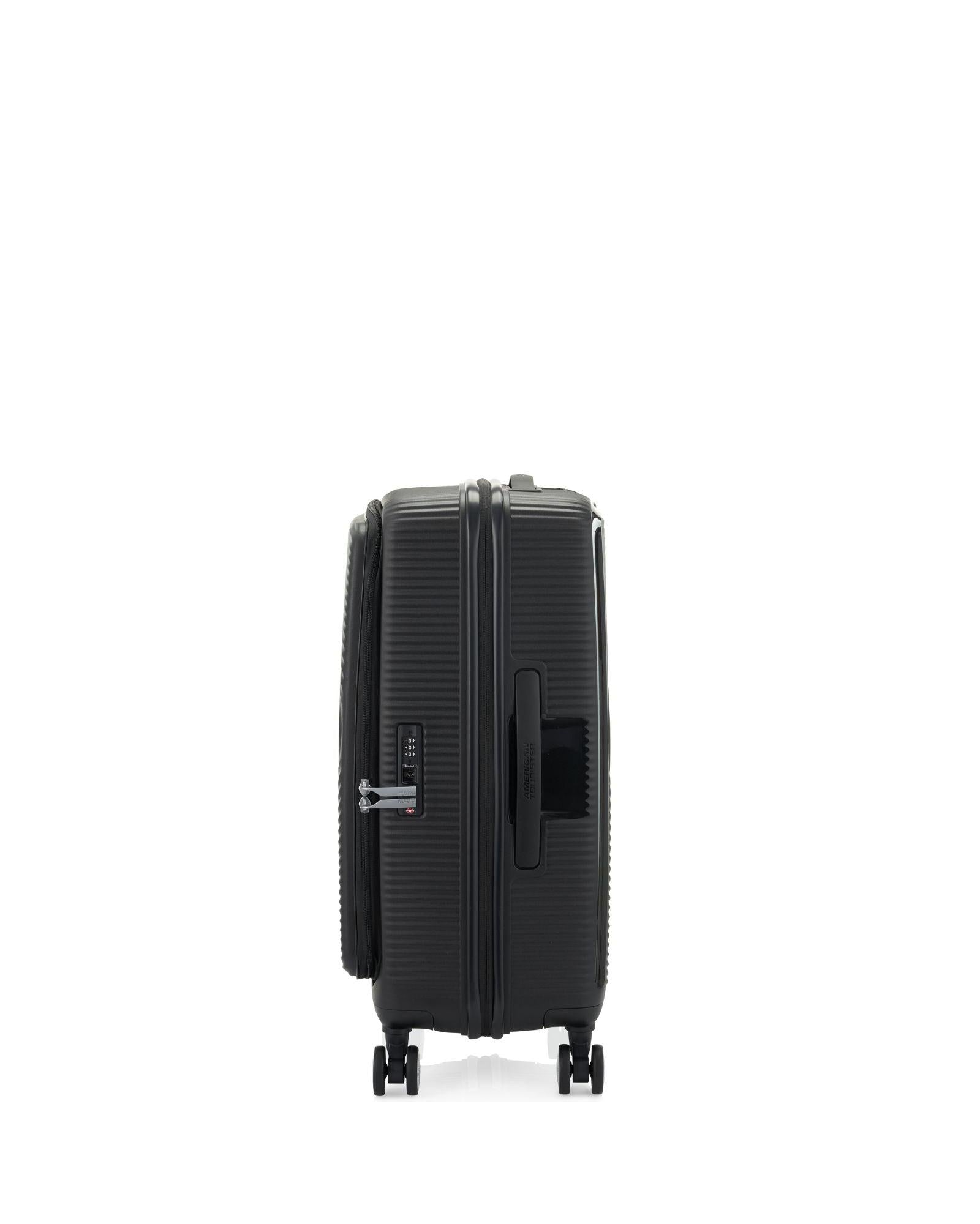American Tourister Curio Book Opening Hardside Medium Spinner Suitcase - 68cm - Black Image 5