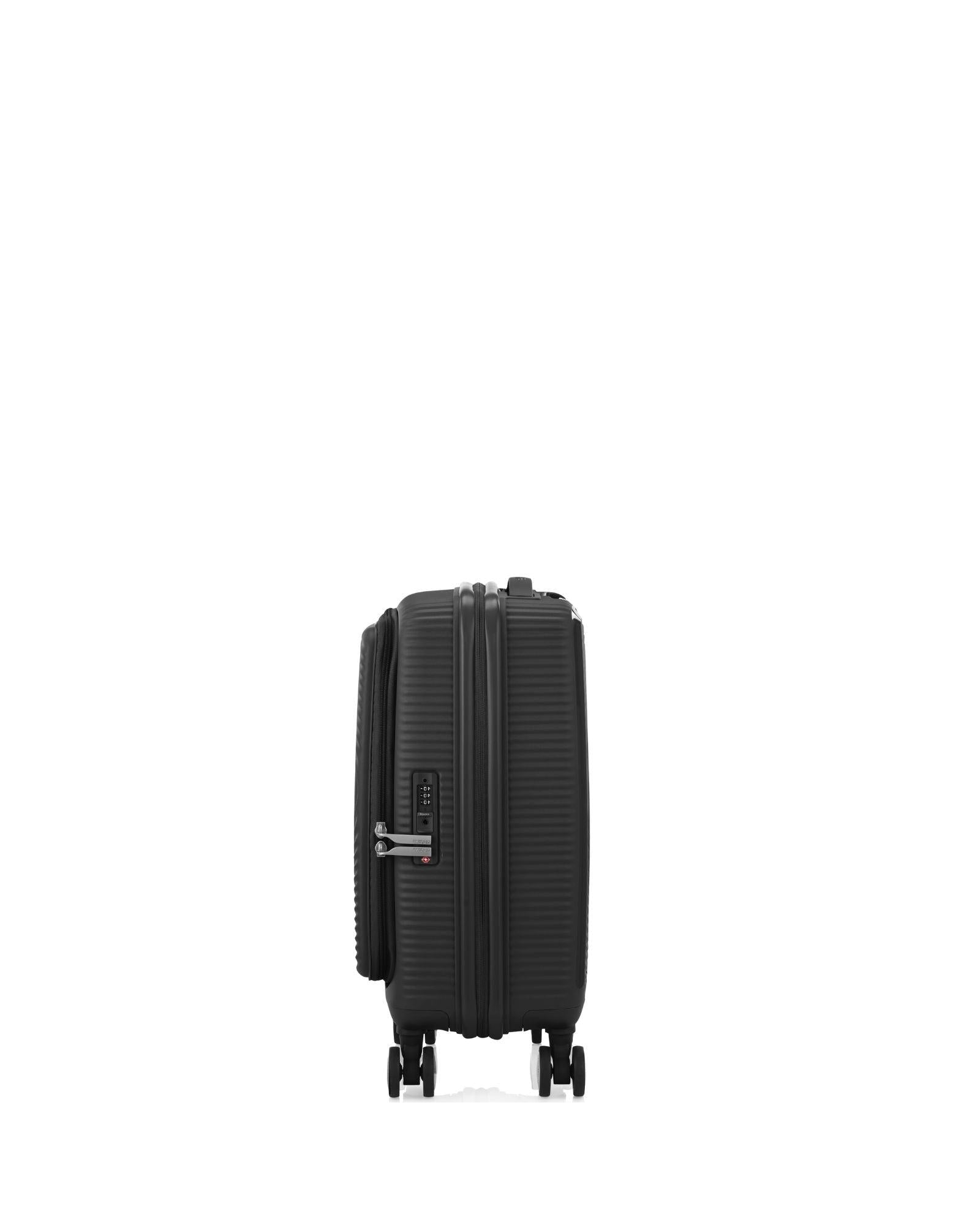 American Tourister Curio Book Opening Hardside Carry-On Spinner Suitcase - 55cm - Black Image 5