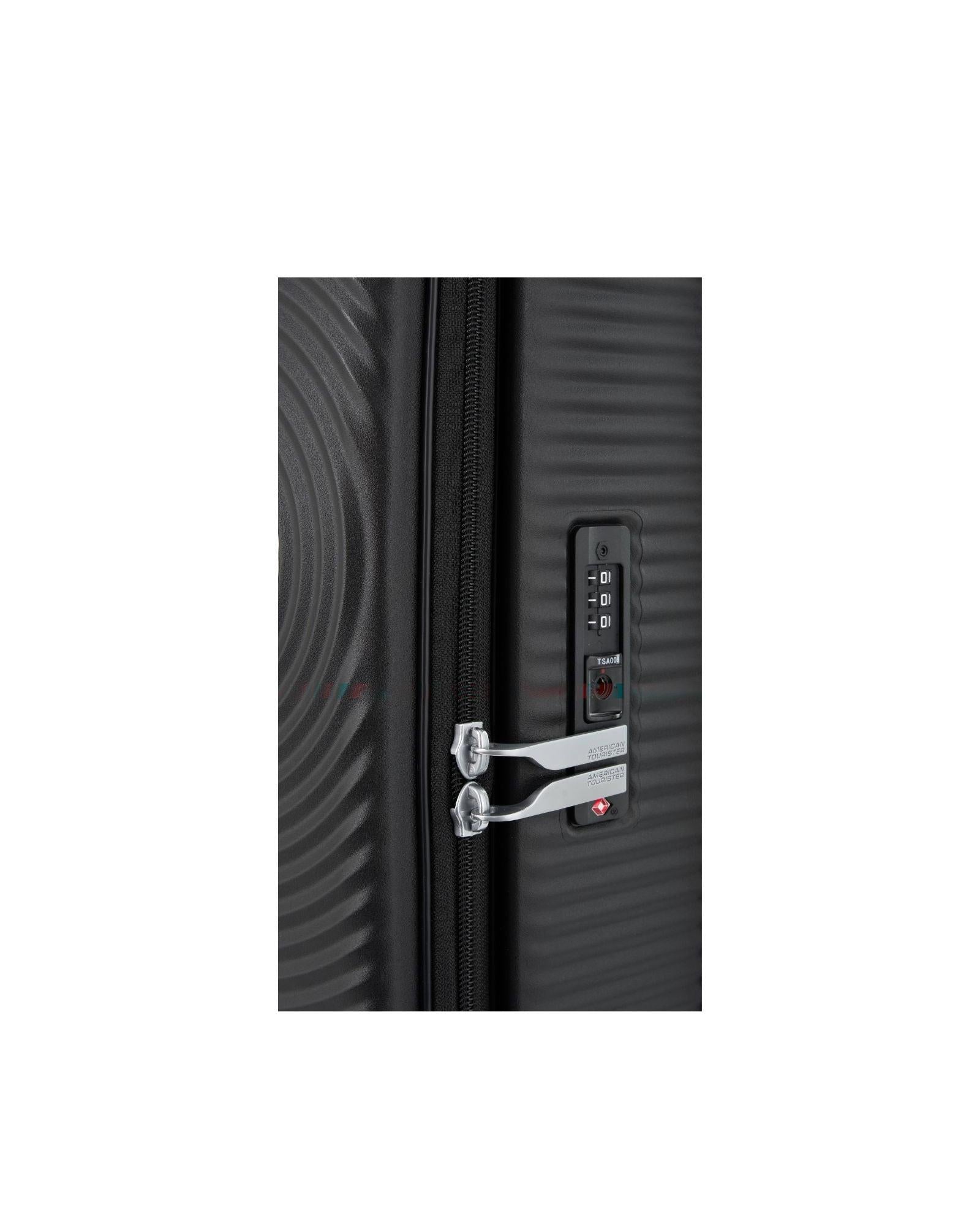 American Tourister Curio Book Opening Hardside Carry-On Spinner Suitcase - 55cm - Black Image 7