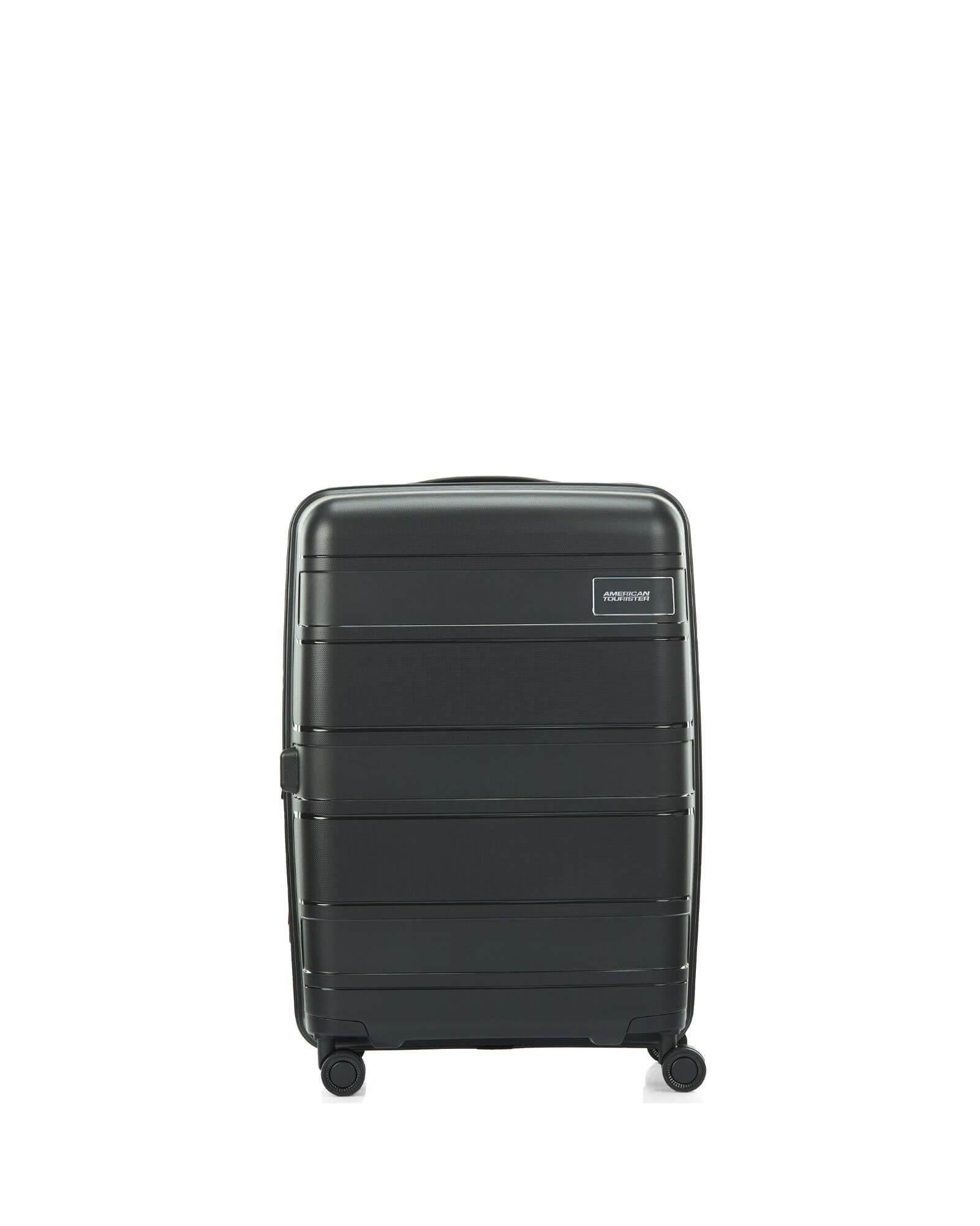 American Tourister Light Max Hardside Medium Spinner Suitcase - 69cm - Black Front Image 2