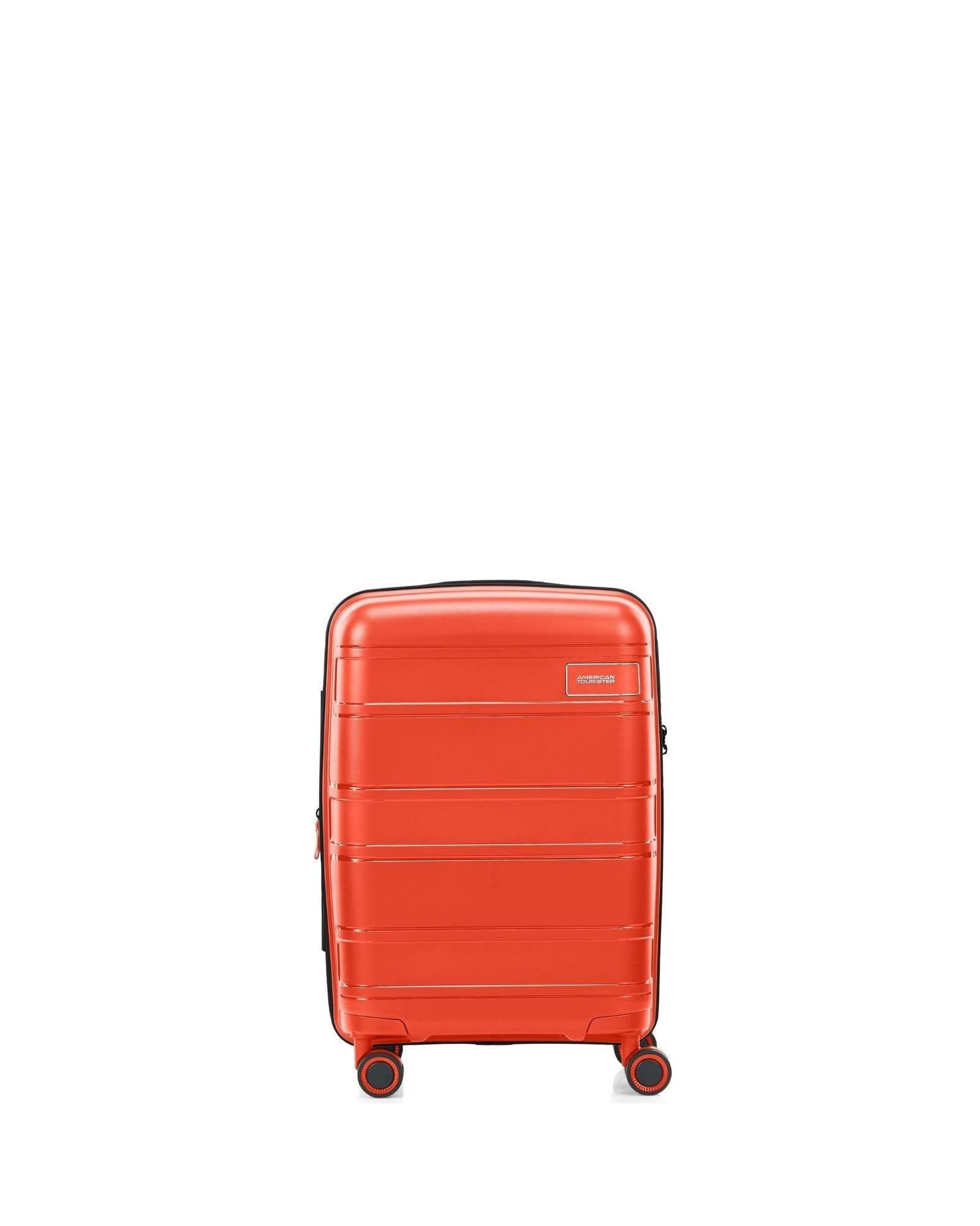 American Tourister Light Max Hardside Carry-On Spinner Suitcase - 55cm - Flame Orange Front Image 3
