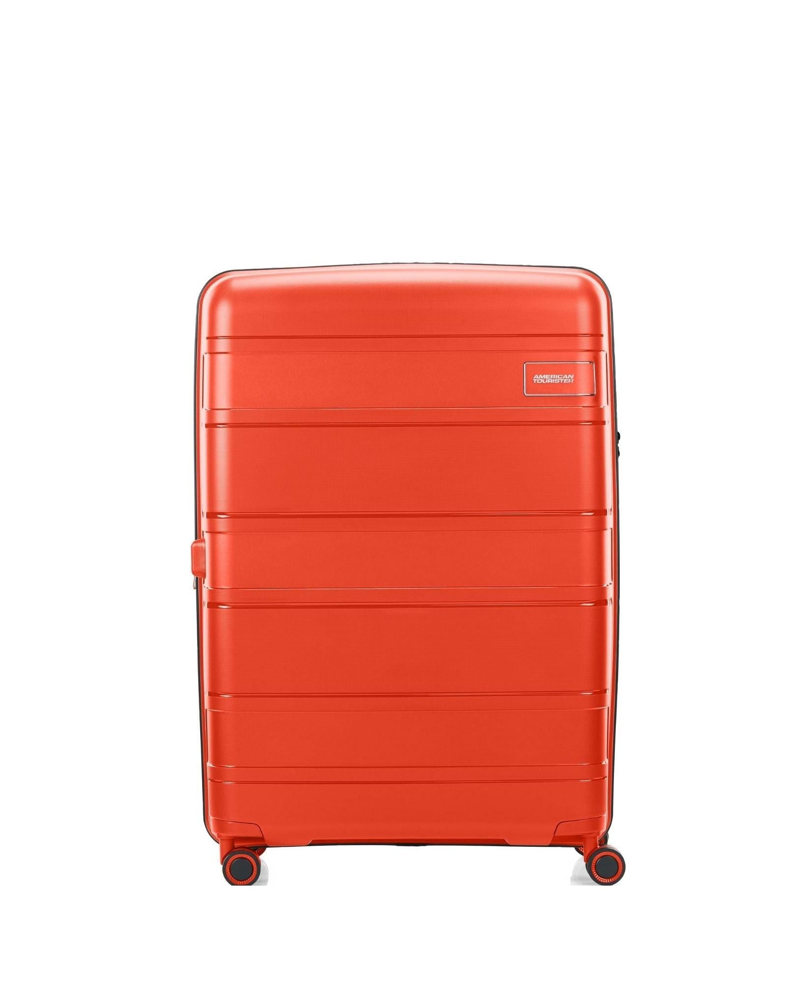 American Tourister Light Max Hardside Large Spinner Suitcase - 82cm - Flame Orange Front Image 3