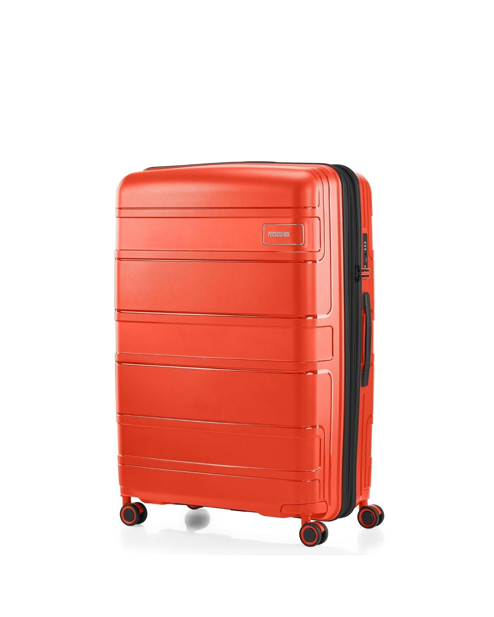 American Tourister Light Max Hardside Large Spinner Suitcase - 82cm - Flame Orange Front Right Image 2