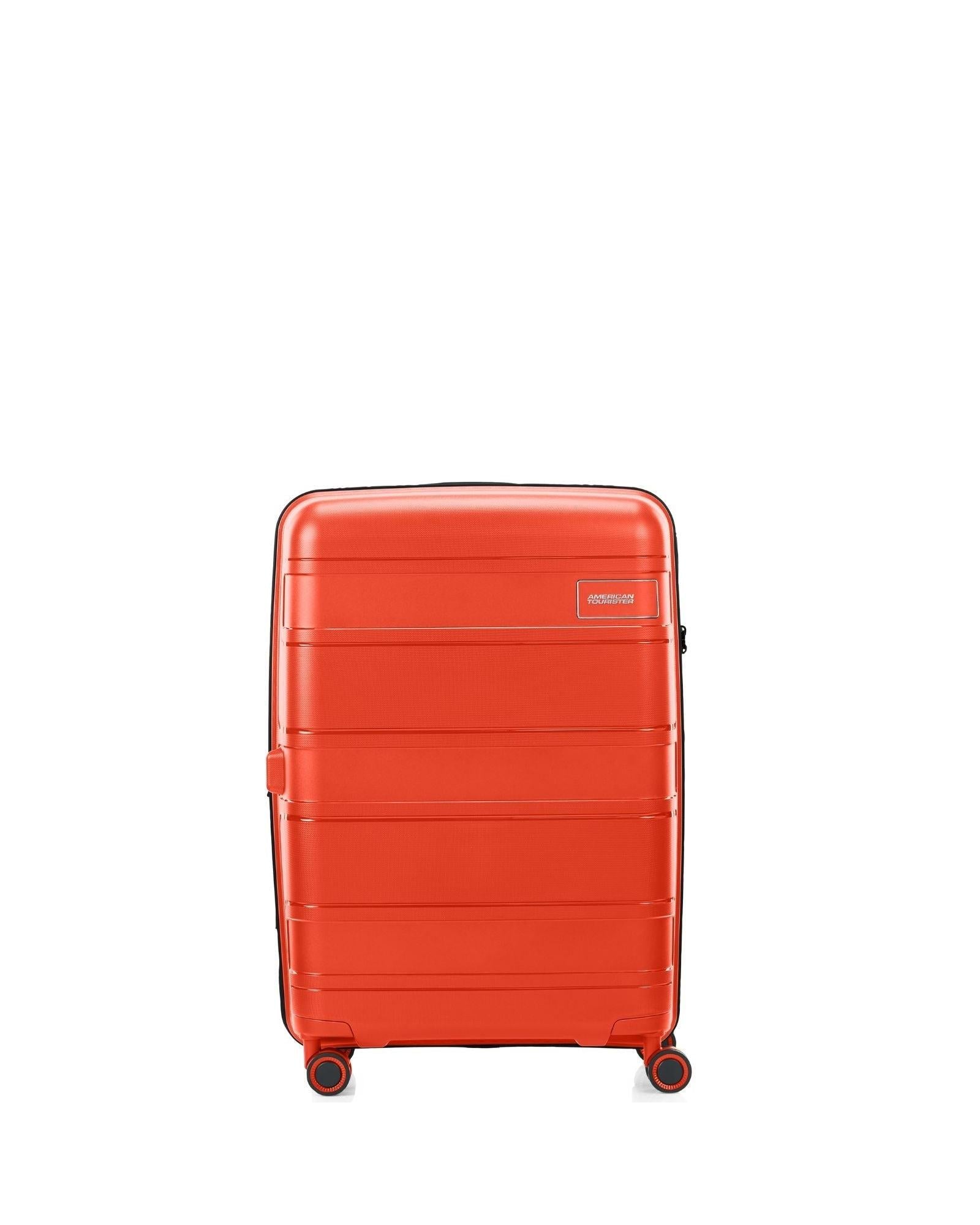 American Tourister Light Max Hardside Medium Spinner Suitcase - 69cm - Flame Orange Front Image 3