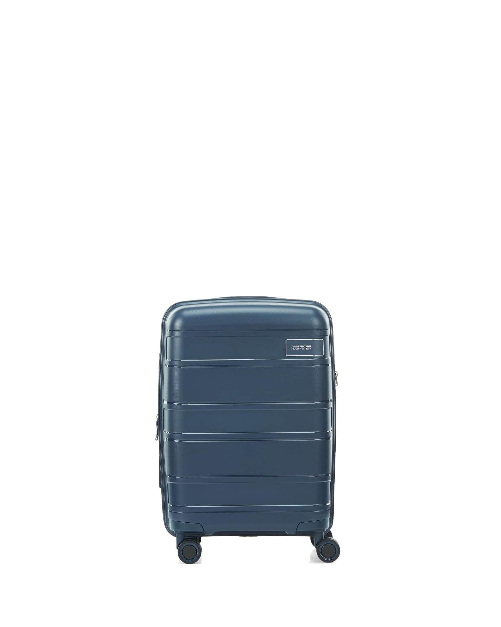 American Tourister Light Max Hardside Carry-On Spinner Suitcase - 55cm - Navy Front Image 2