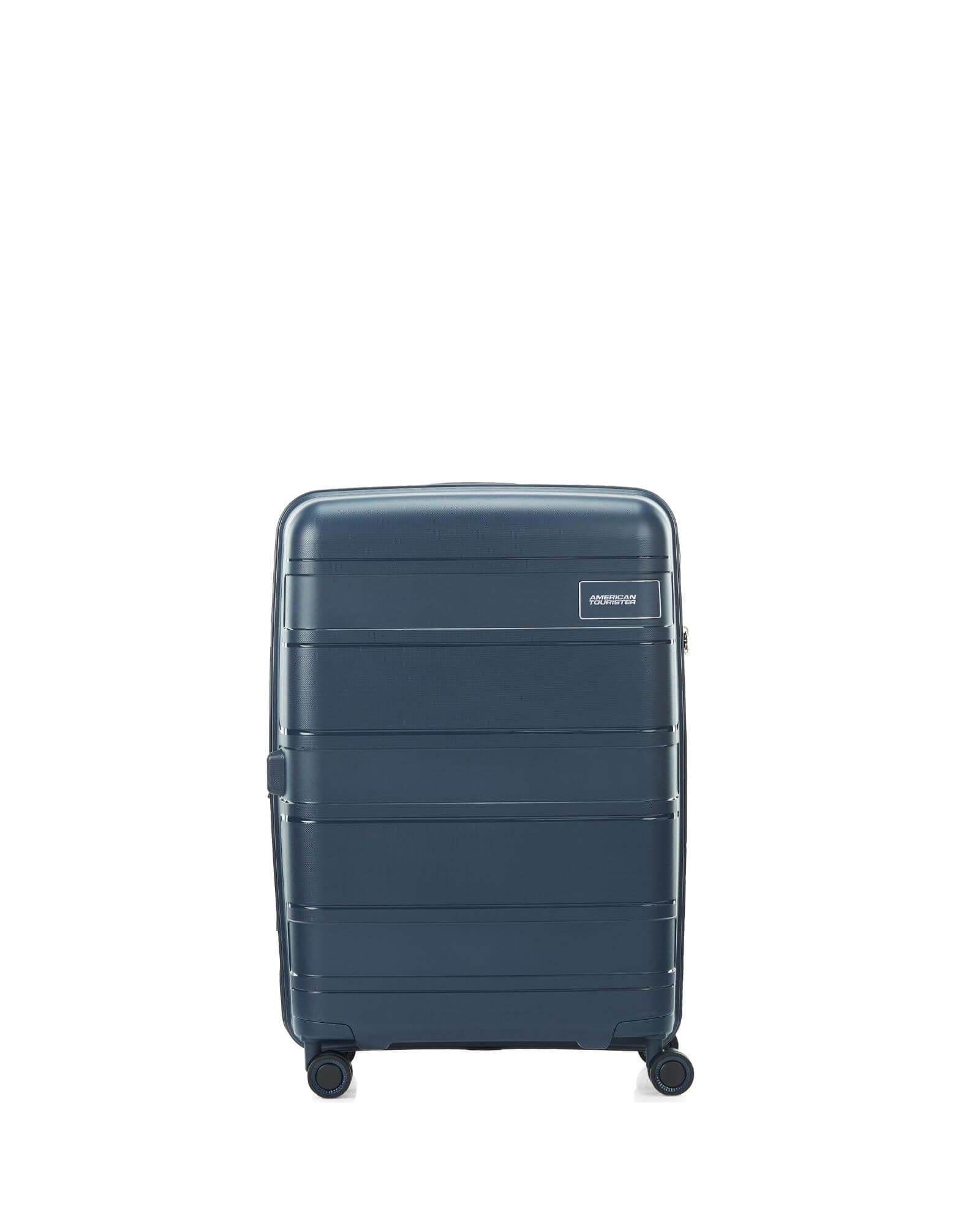 American Tourister Light Max Hardside Medium Spinner Suitcase - 69cm - Navy Front Image 2