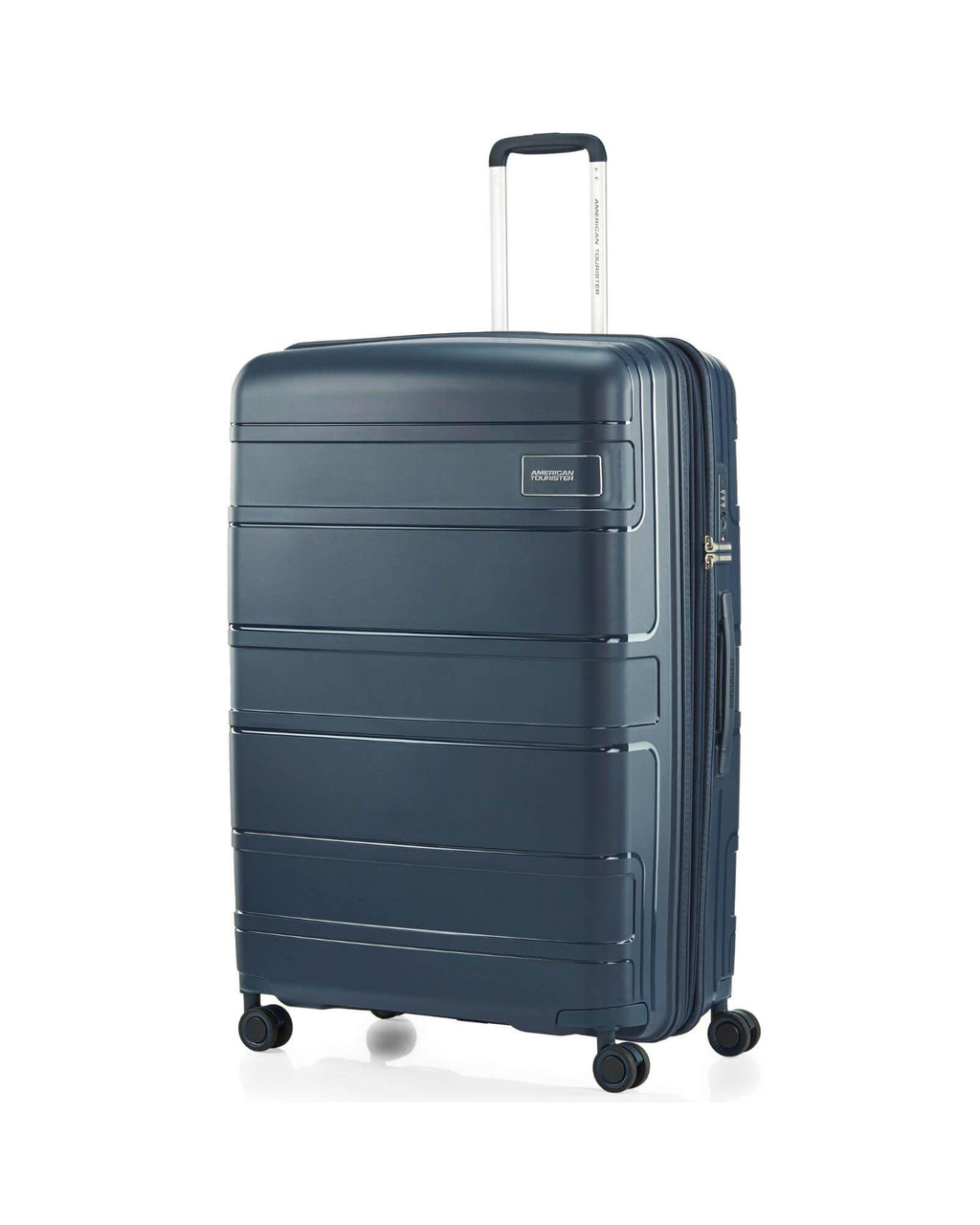 American Tourister Light Max Hardside Large Spinner Suitcase - 82cm - Navy Front Left Image 1