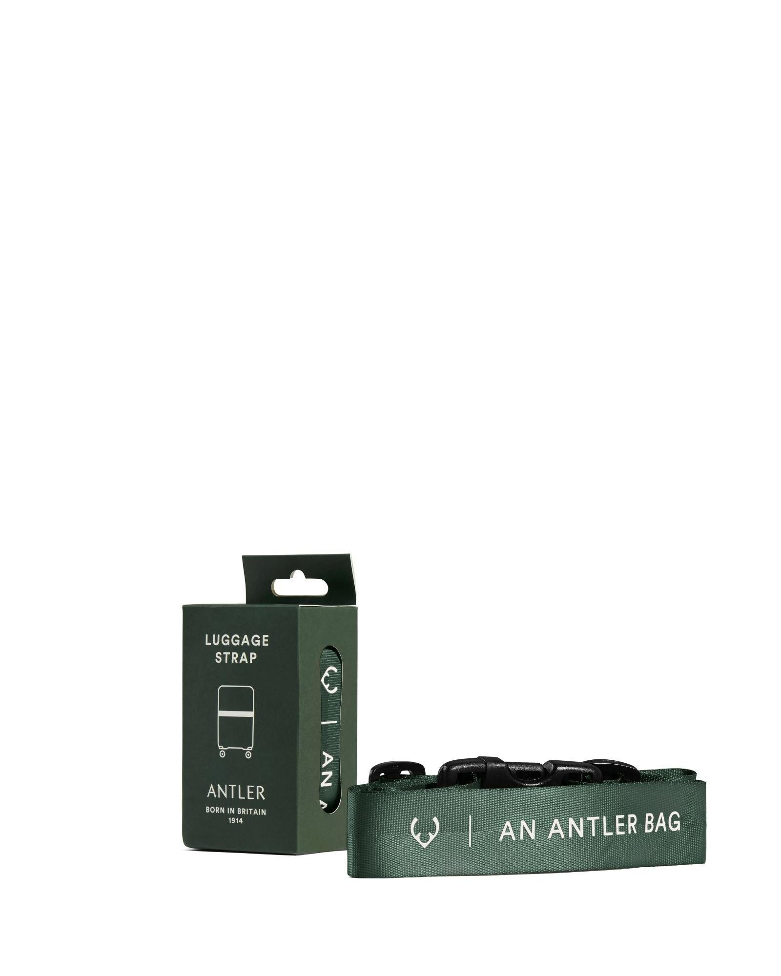 Antler Classic Luggage Strap - 35mm - Green Image 1