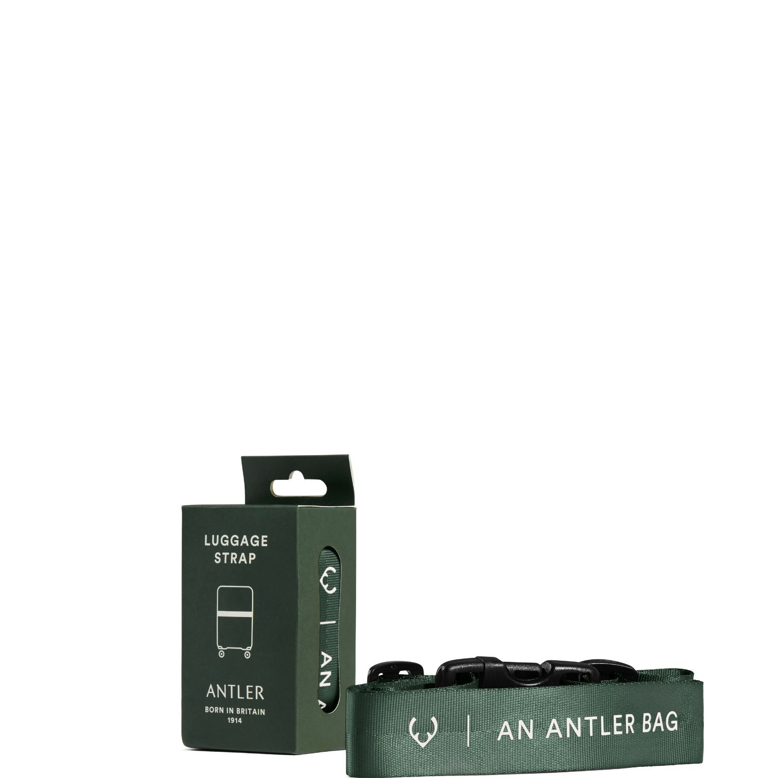 Antler Classic Luggage Strap - 35mm - Green