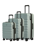 Antler Icon Stripe Expandable Hardside 3-Piece Spinner Luggage Set - Mist Blue Front Right Image 1
