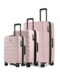 Antler Icon Stripe Expandable Hardside 3-Piece Spinner Luggage Set - Moorland Pink Front Right Image 1
