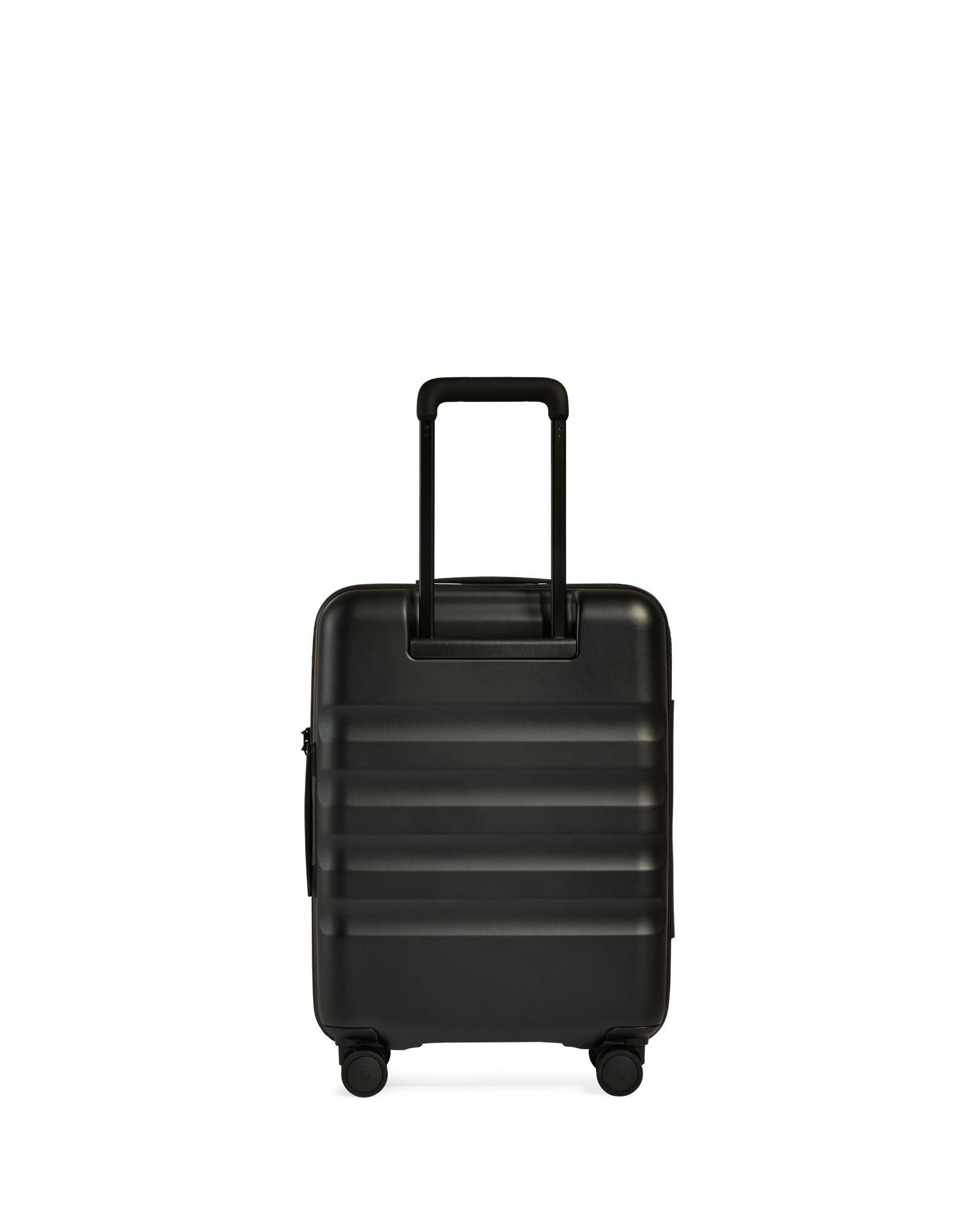Antler Icon Stripe Expandable Hardside Carry-On Spinner Suitcase - 55cm - Black Back Image 4