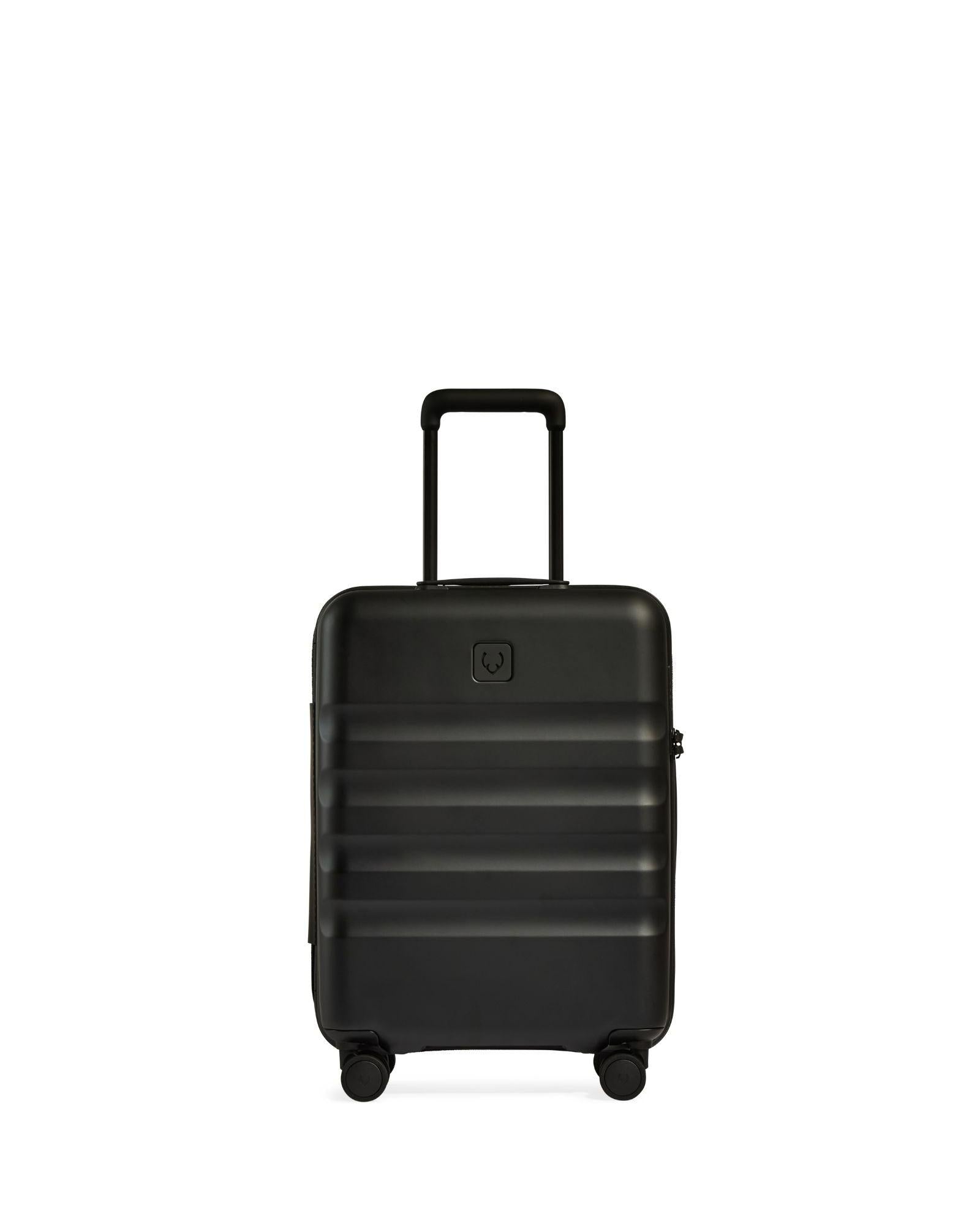 Antler Icon Stripe Expandable Hardside Carry-On Spinner Suitcase - 55cm - Black Front Image 3