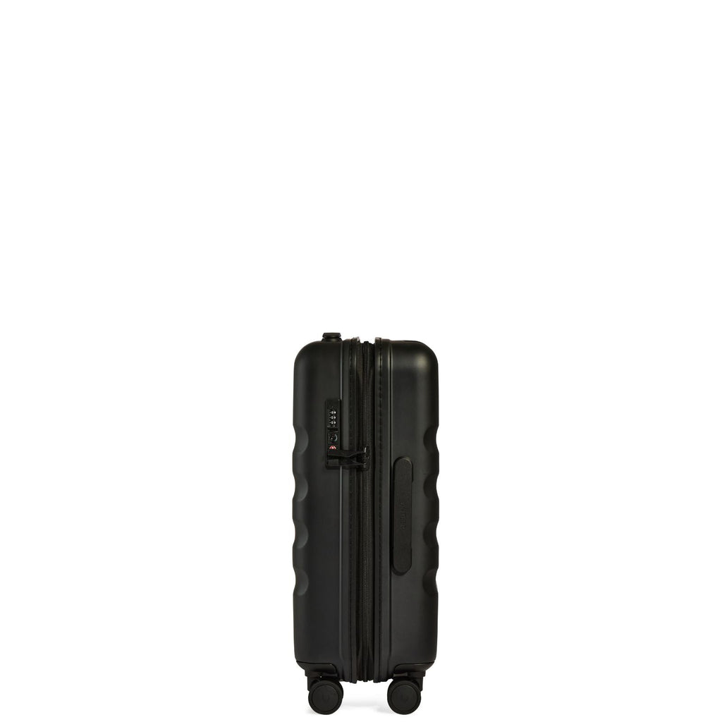 Antler Icon Stripe Expandable Hardside Carry-On Spinner Suitcase - 55cm - Black