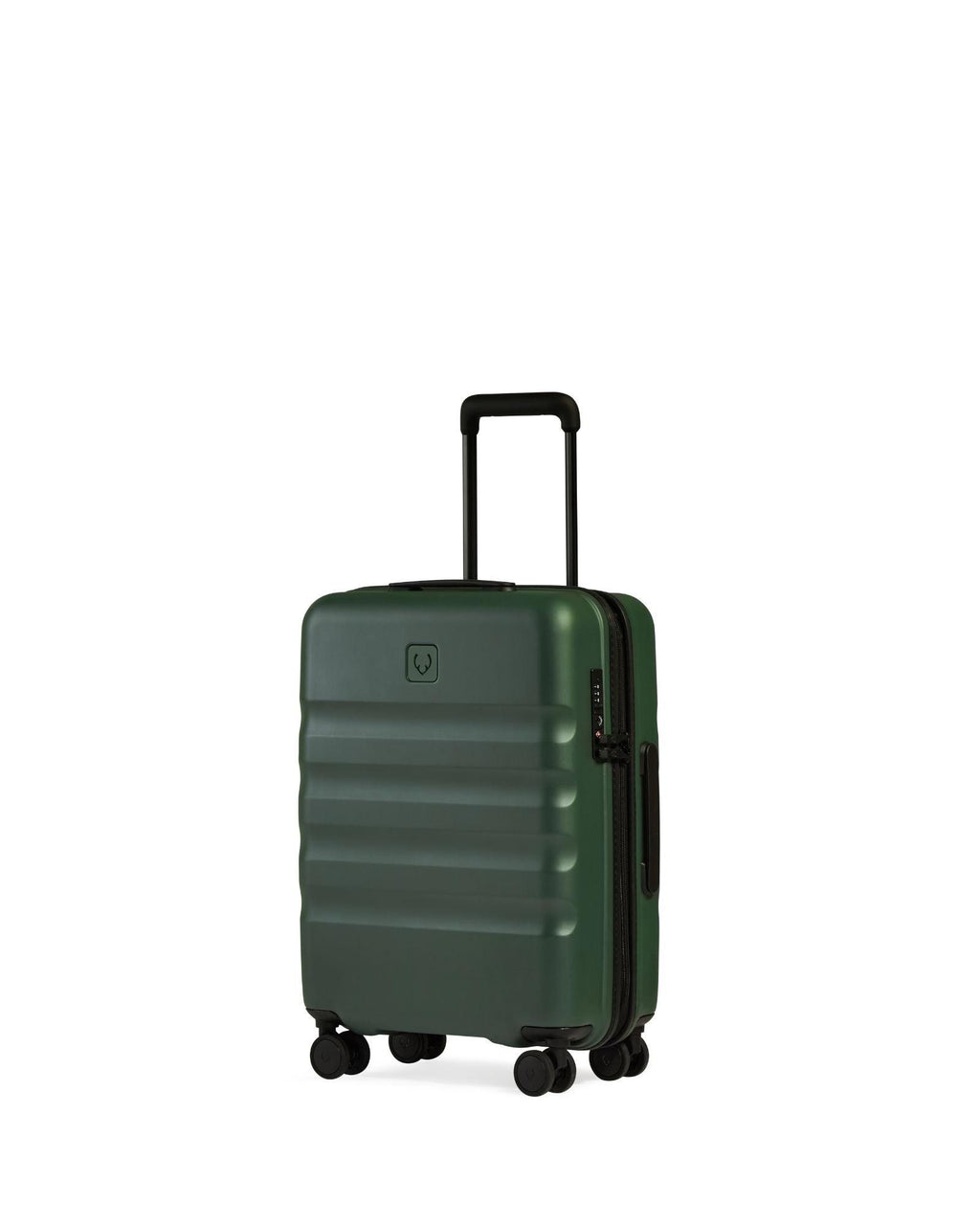 Antler Icon Stripe Expandable Hardside Carry-On Spinner Suitcase - 55cm - Green Front Right Image 1