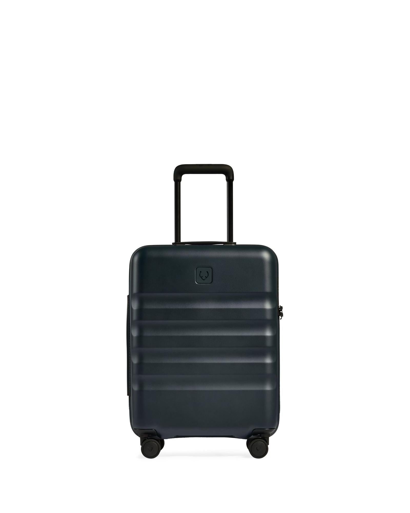 Antler Icon Stripe Expandable Hardside Carry-On Spinner Suitcase - 55cm - Indigo Blue Front Image 3