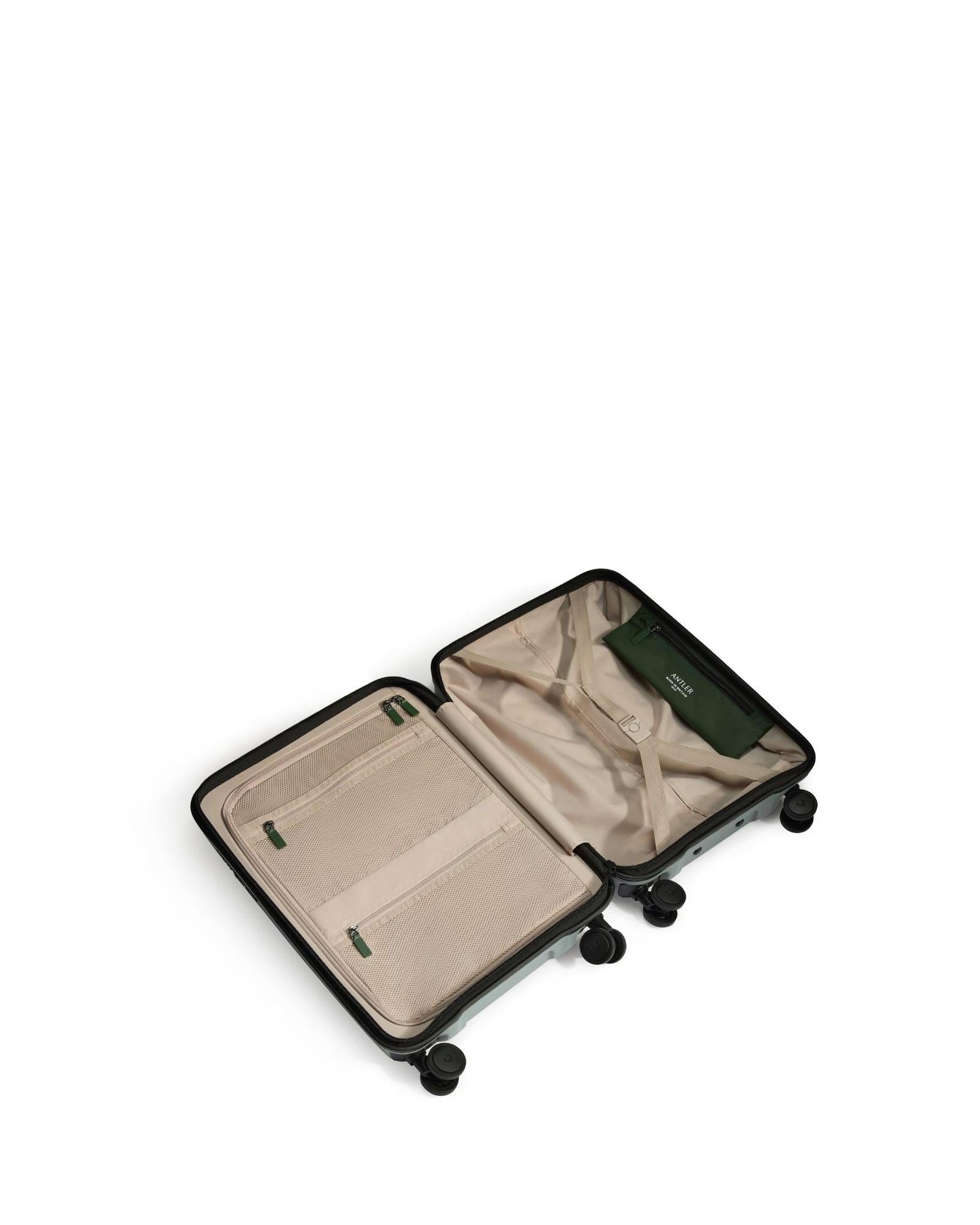 Antler Icon Stripe Expandable Hardside Carry-On Spinner Suitcase - 55cm - Mist Blue Interior Image 6