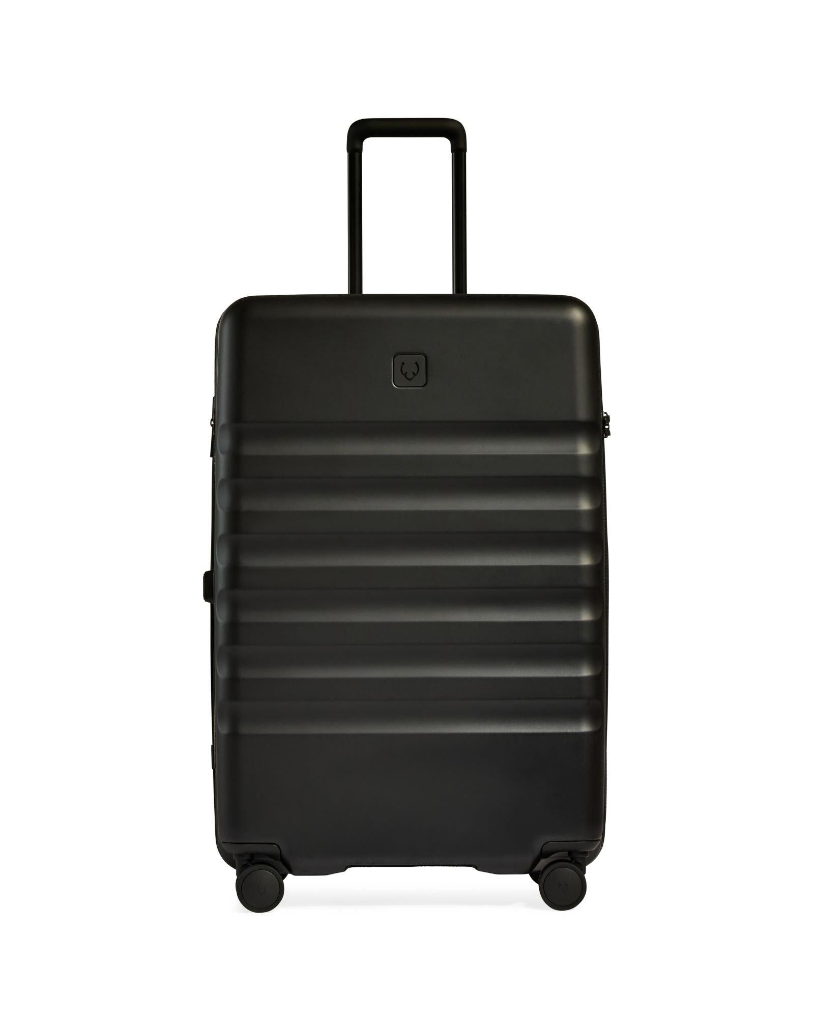 Antler Icon Stripe Expandable Hardside Large Spinner Suitcase - 78cm - Black Front Image 3
