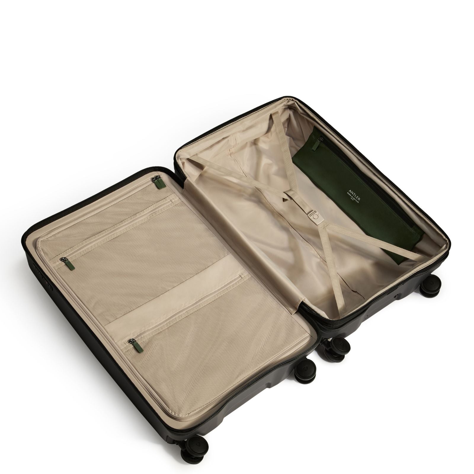 Antler Icon Stripe Expandable Hardside Large Spinner Suitcase - 78cm - Black