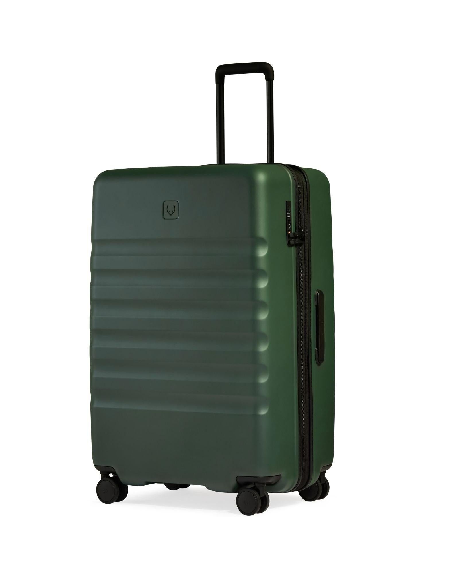 Antler Icon Stripe Expandable Hardside Large Spinner Suitcase - 78cm - Green Front Right Image 1